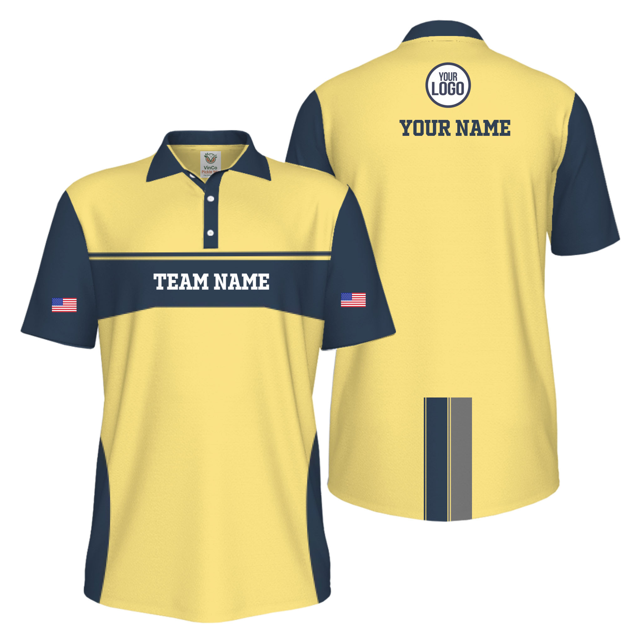 Picklewin Custom America 250 Patriotic Team Logo UV Protection Men Polo Shirt Picklewin Custom America 250 Patriotic Team Logo UV Protection Men Polo Shirt 13