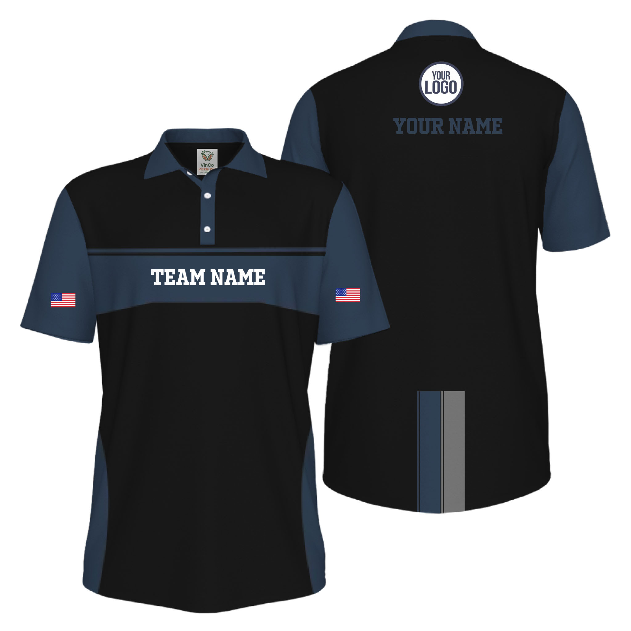 Picklewin Custom America 250 Patriotic Team Logo UV Protection Men Polo Shirt Picklewin Custom America 250 Patriotic Team Logo UV Protection Men Polo Shirt 15