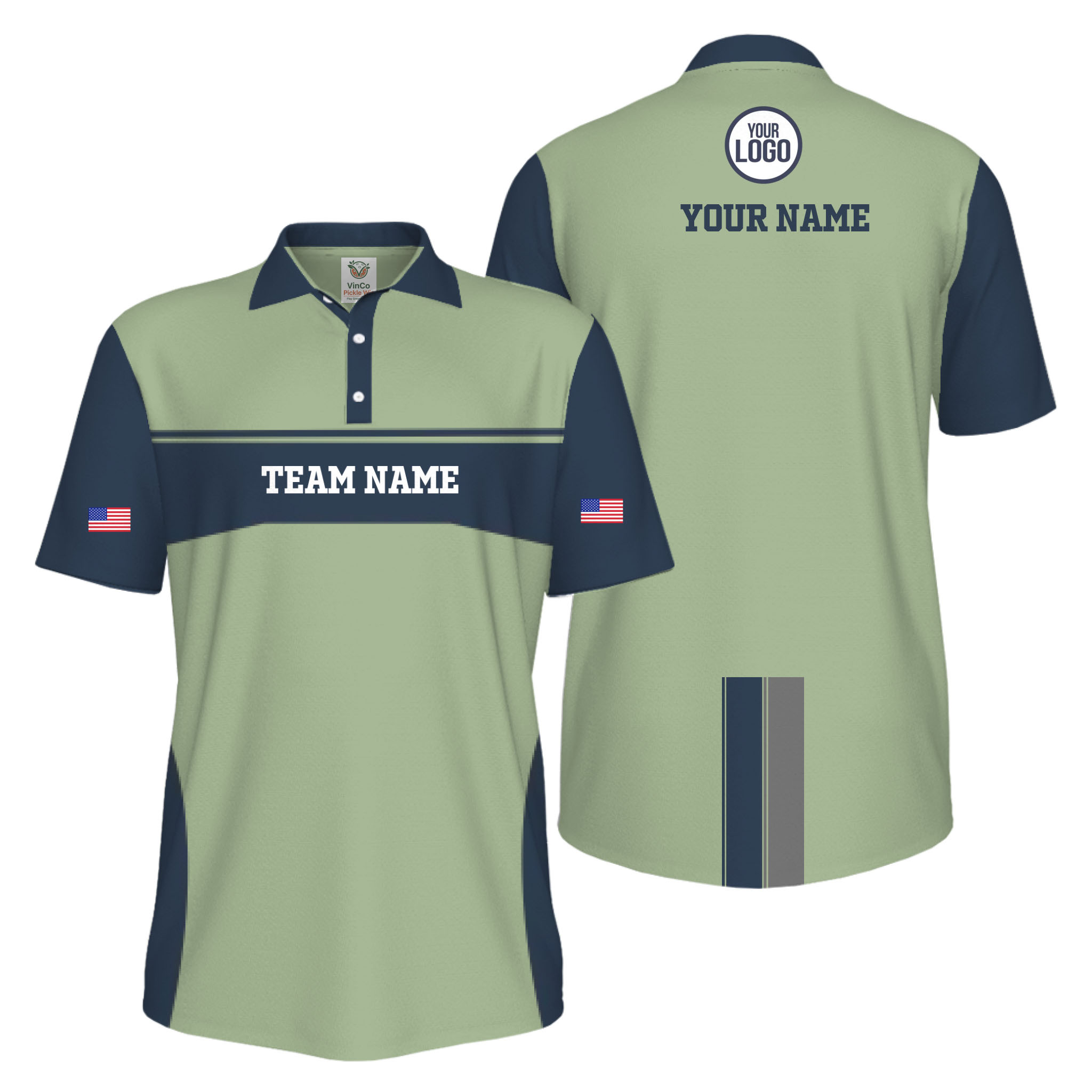 Picklewin Custom America 250 Patriotic Team Logo UV Protection Men Polo Shirt Picklewin Custom America 250 Patriotic Team Logo UV Protection Men Polo Shirt 3