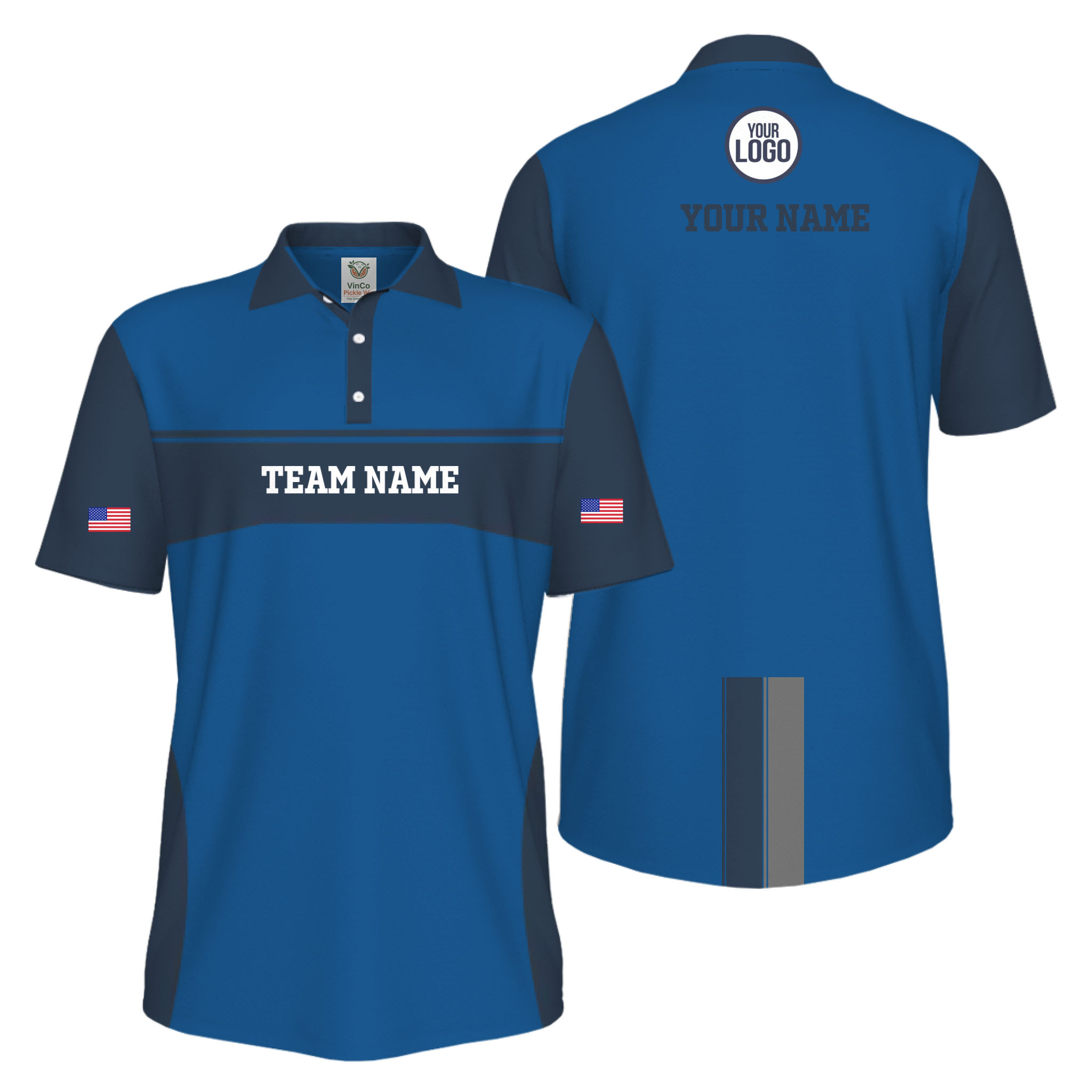 Picklewin Custom America 250 Patriotic Team Logo UV Protection Men Polo Shirt Picklewin Custom America 250 Patriotic Team Logo UV Protection Men Polo Shirt 4