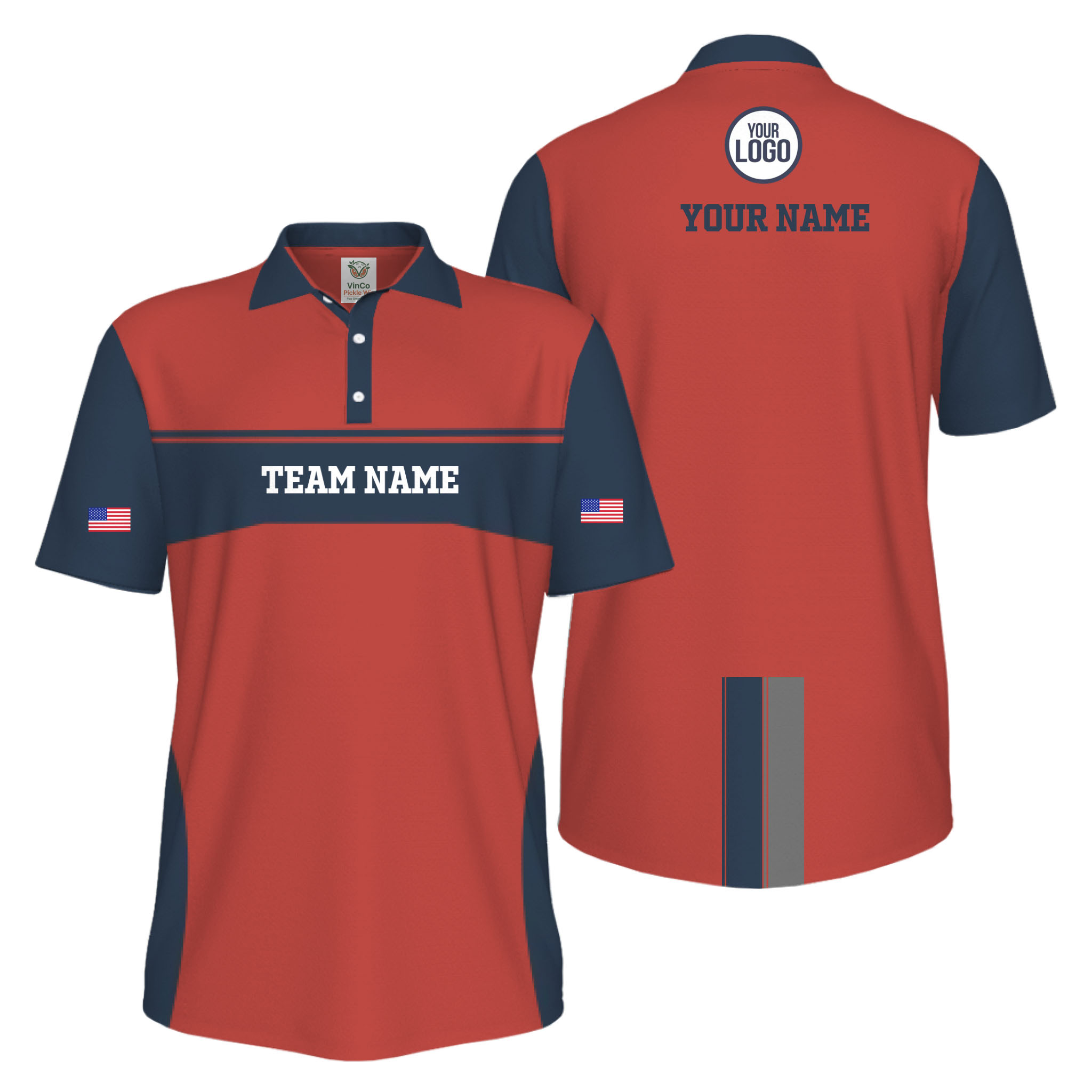 Picklewin Custom America 250 Patriotic Team Logo UV Protection Men Polo Shirt Picklewin Custom America 250 Patriotic Team Logo UV Protection Men Polo Shirt 5