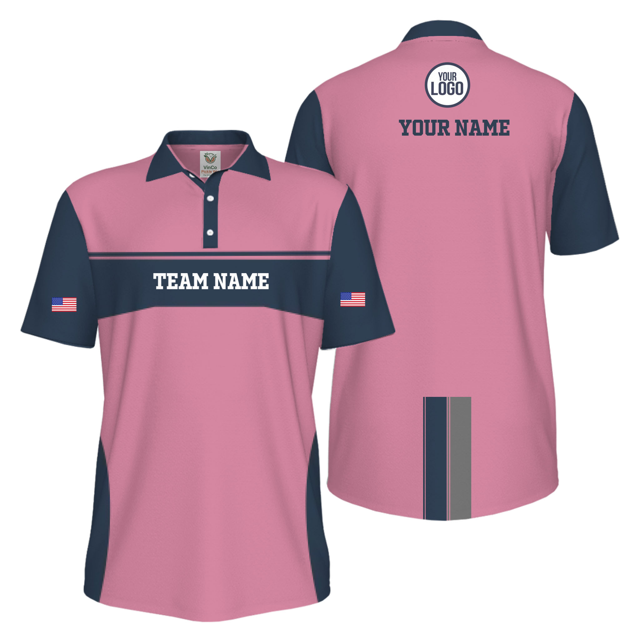 Picklewin Custom America 250 Patriotic Team Logo UV Protection Men Polo Shirt Picklewin Custom America 250 Patriotic Team Logo UV Protection Men Polo Shirt 6