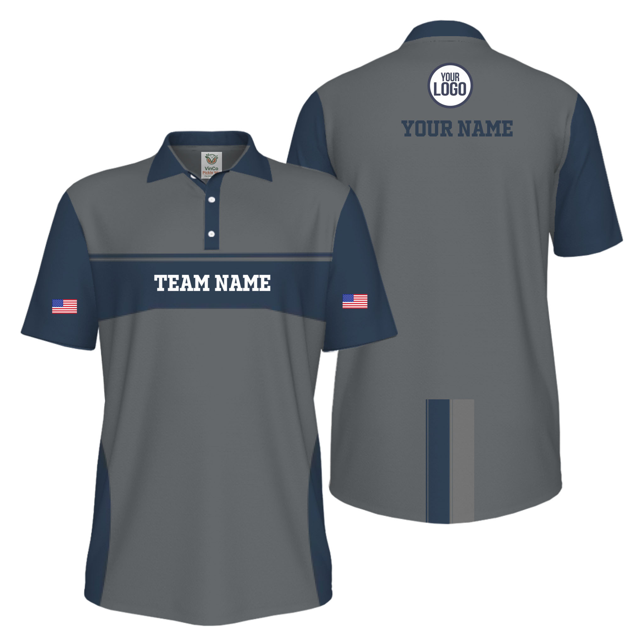 Picklewin Custom America 250 Patriotic Team Logo UV Protection Men Polo Shirt Picklewin Custom America 250 Patriotic Team Logo UV Protection Men Polo Shirt 7