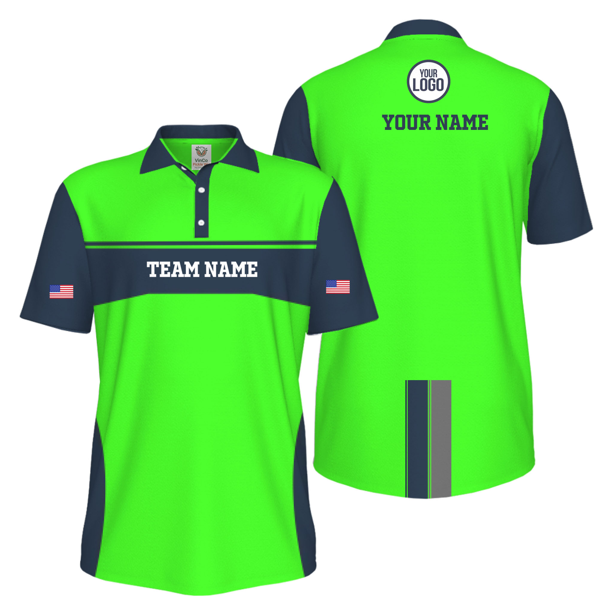 Picklewin Custom America 250 Patriotic Team Logo UV Protection Men Polo Shirt Picklewin Custom America 250 Patriotic Team Logo UV Protection Men Polo Shirt 8