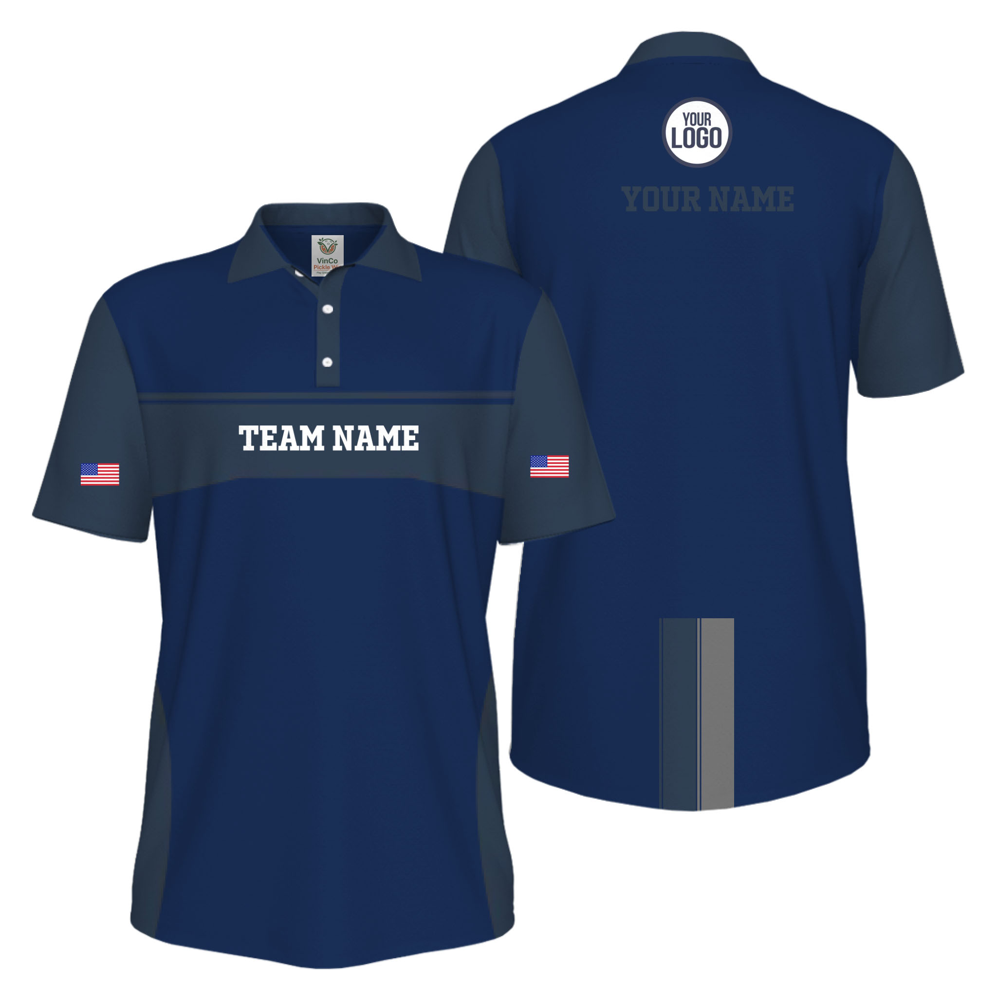 Picklewin Custom America 250 Patriotic Team Logo UV Protection Men Polo Shirt Picklewin Custom America 250 Patriotic Team Logo UV Protection Men Polo Shirt 9