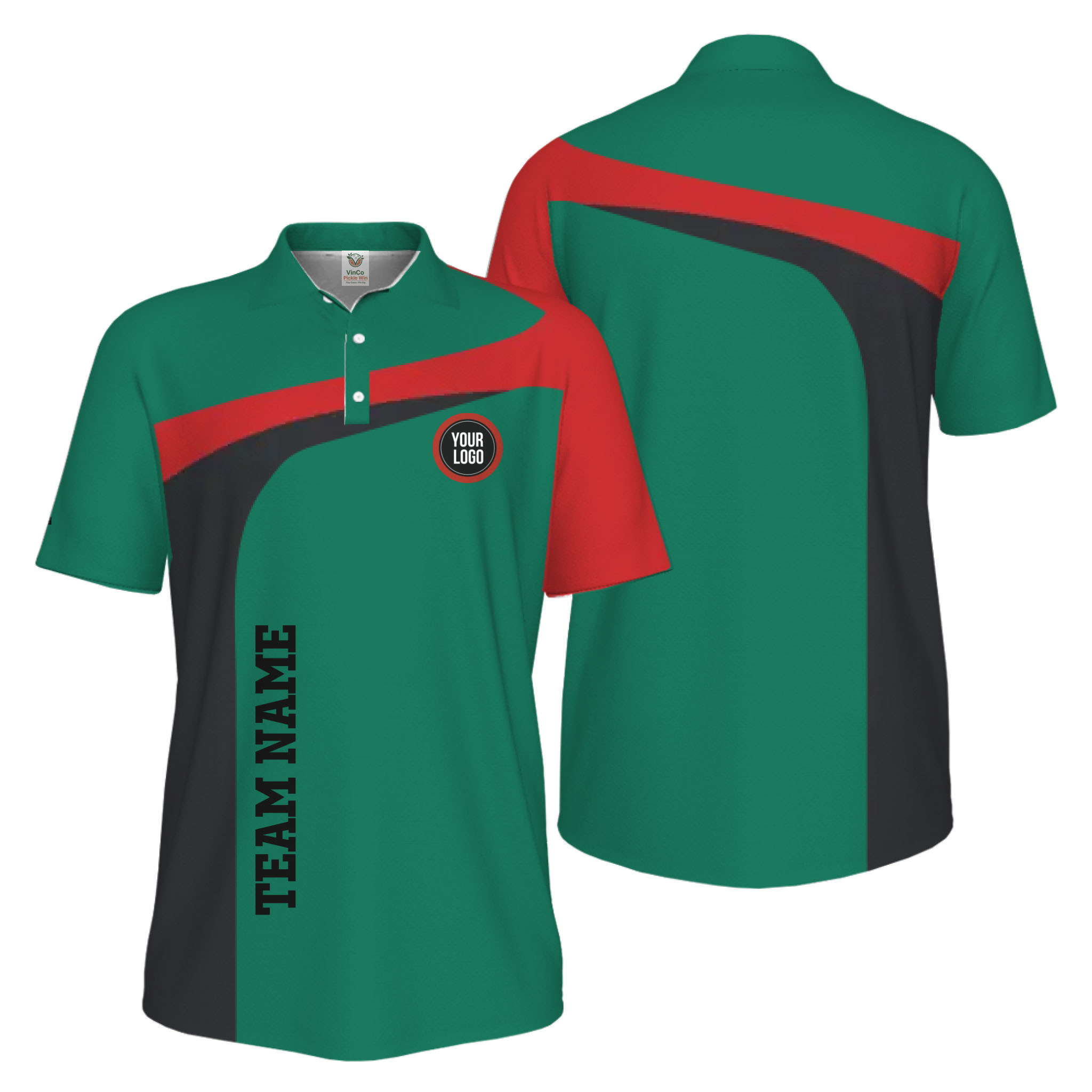 Picklewin Custom Breathable Performance UV Protection Pickleball Polo Shirt Men  11