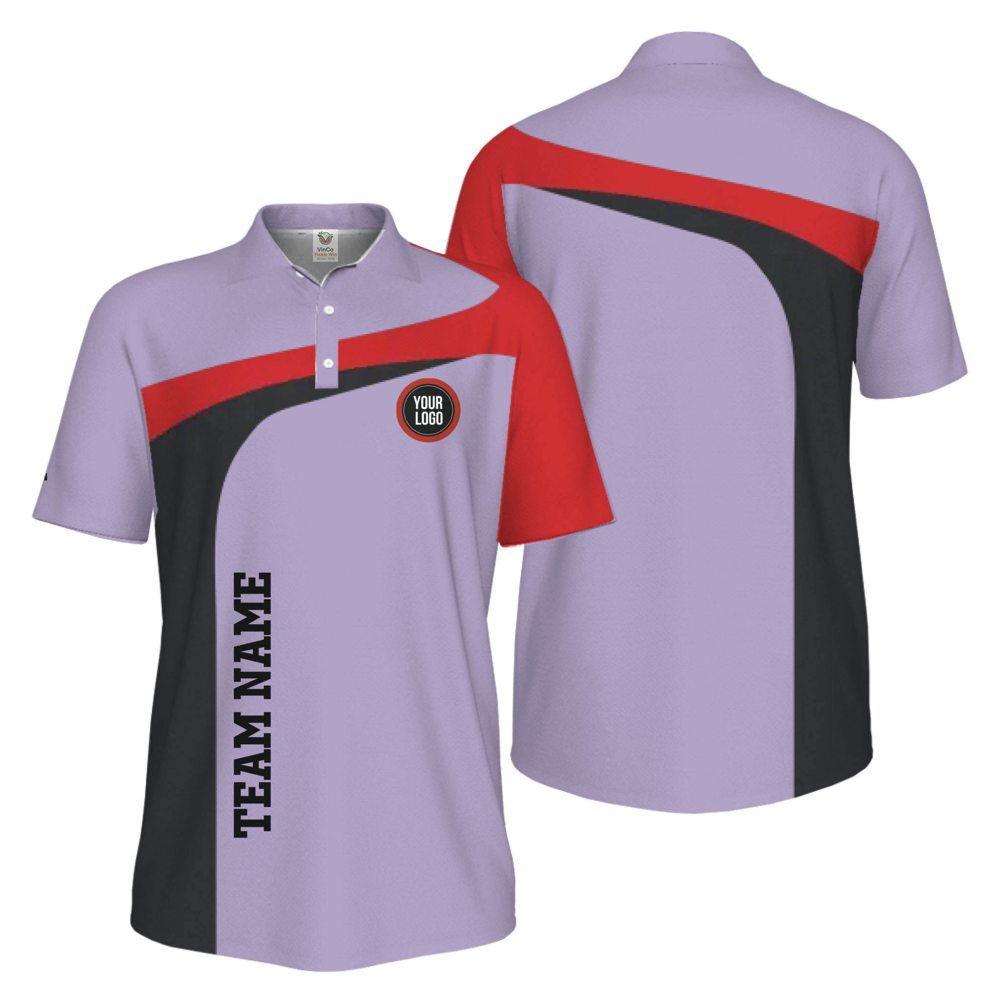 Picklewin Custom Breathable Performance UV Protection Pickleball Polo Shirt Men  12