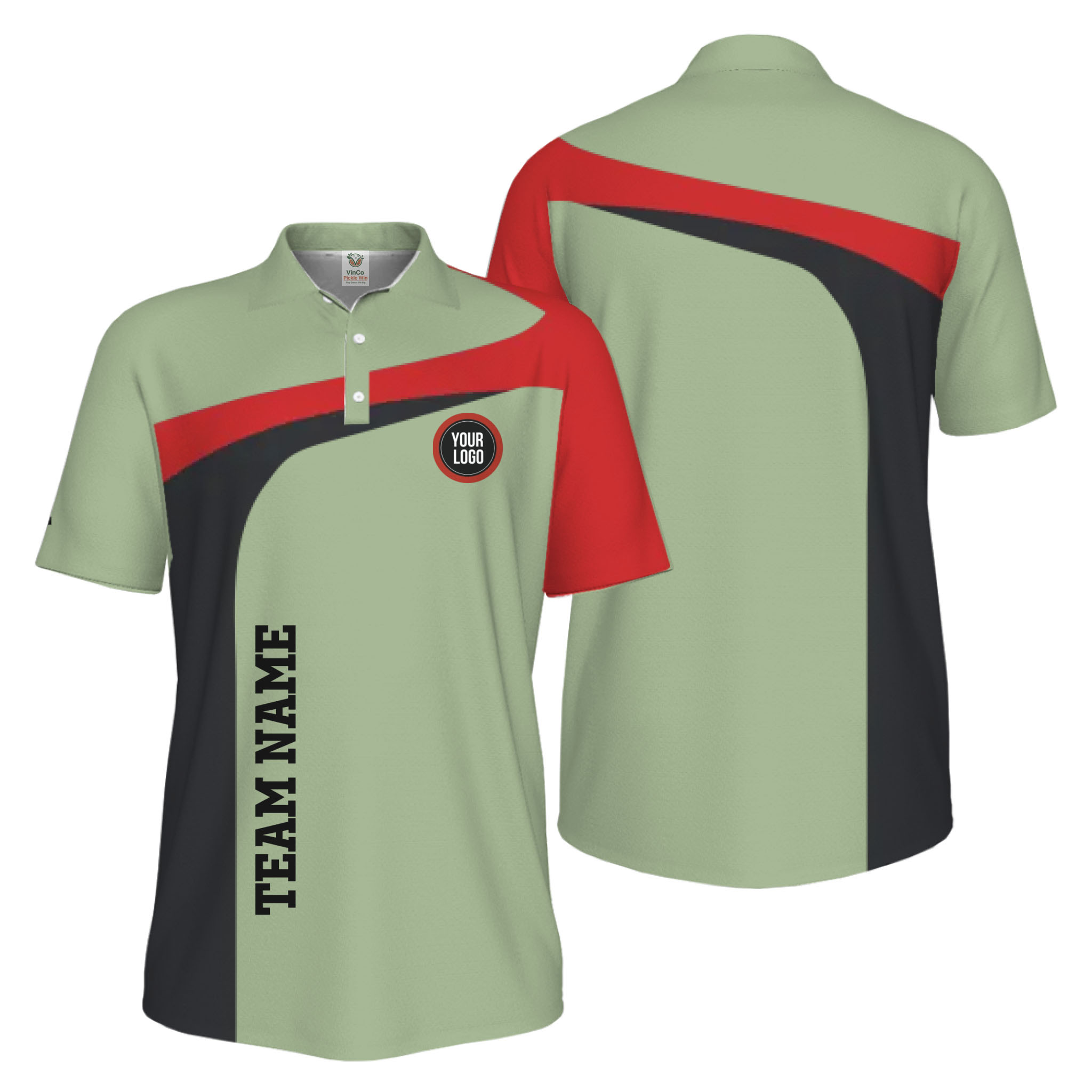 Picklewin Custom Breathable Performance UV Protection Pickleball Polo Shirt Men  3