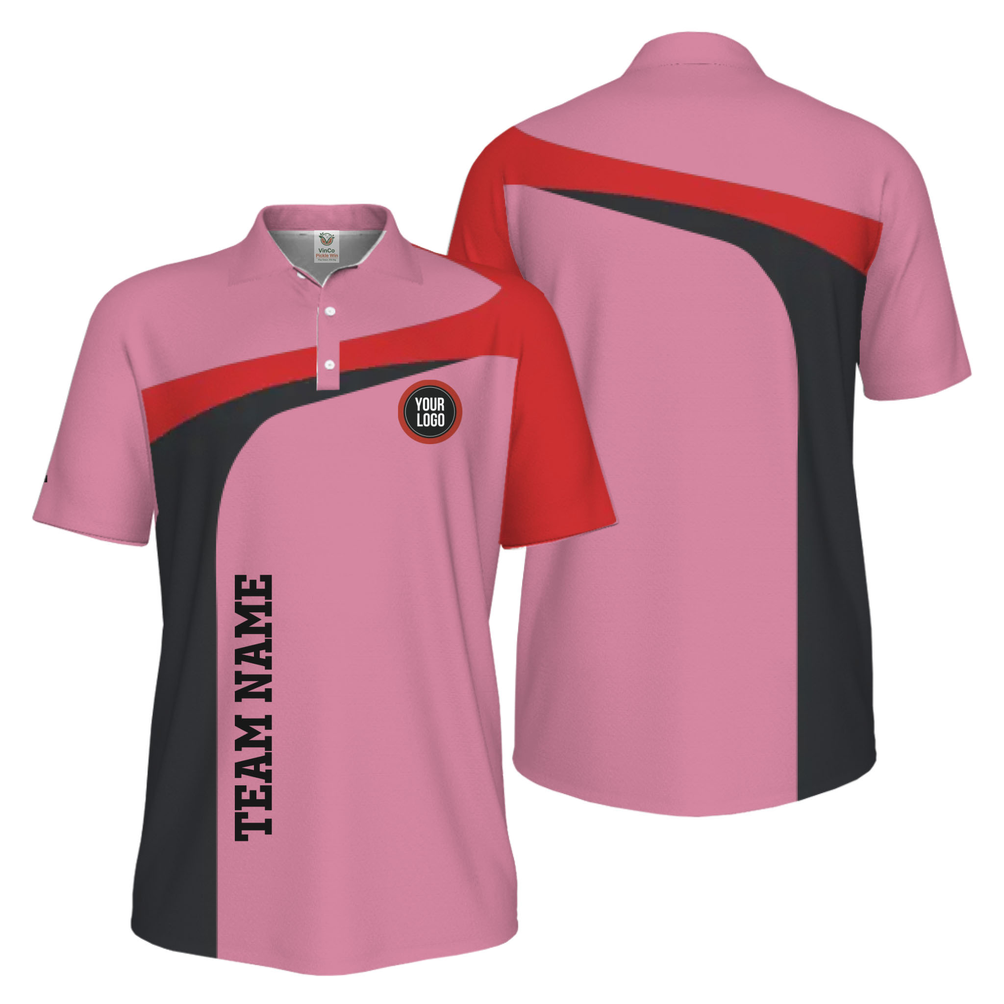 Picklewin Custom Breathable Performance UV Protection Pickleball Polo Shirt Men  6