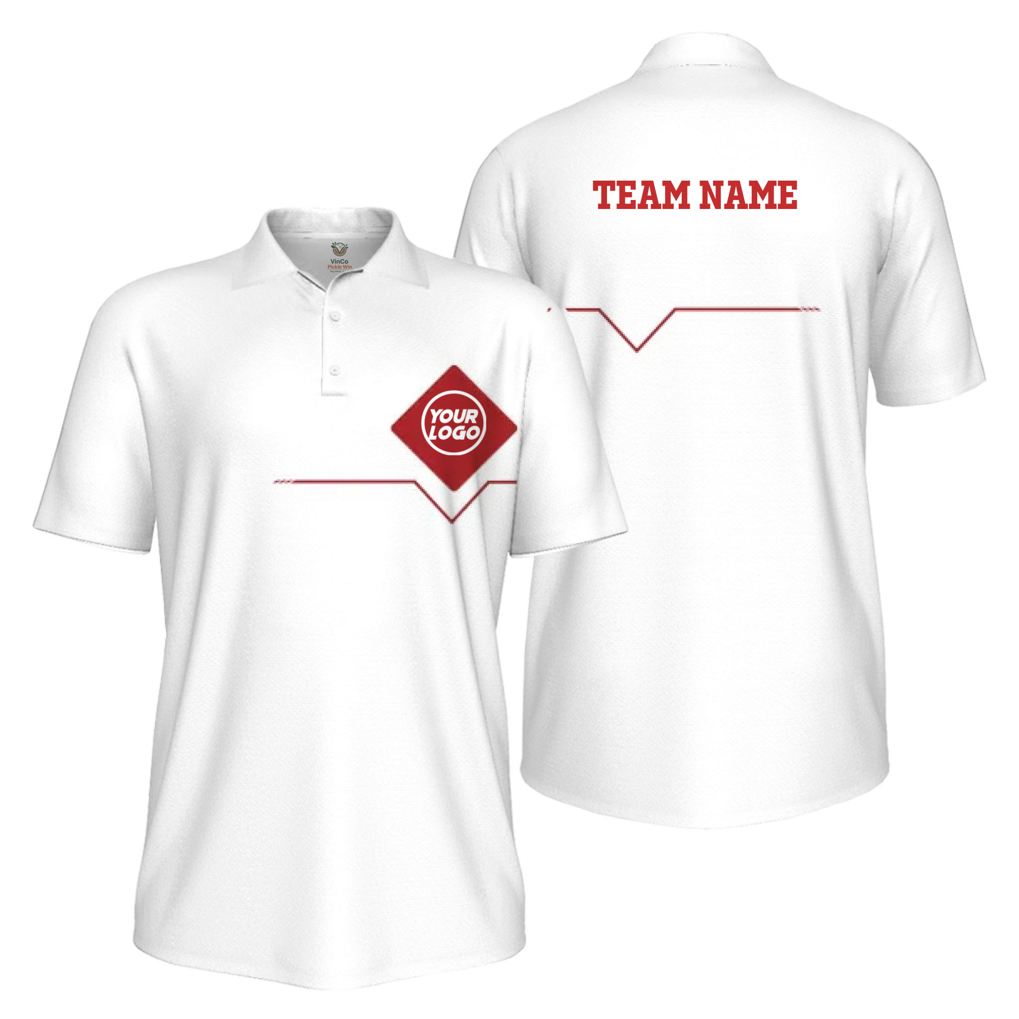 Picklewin Custom Logo And Team Name Sport UV Protection Polo Shirt Men  13