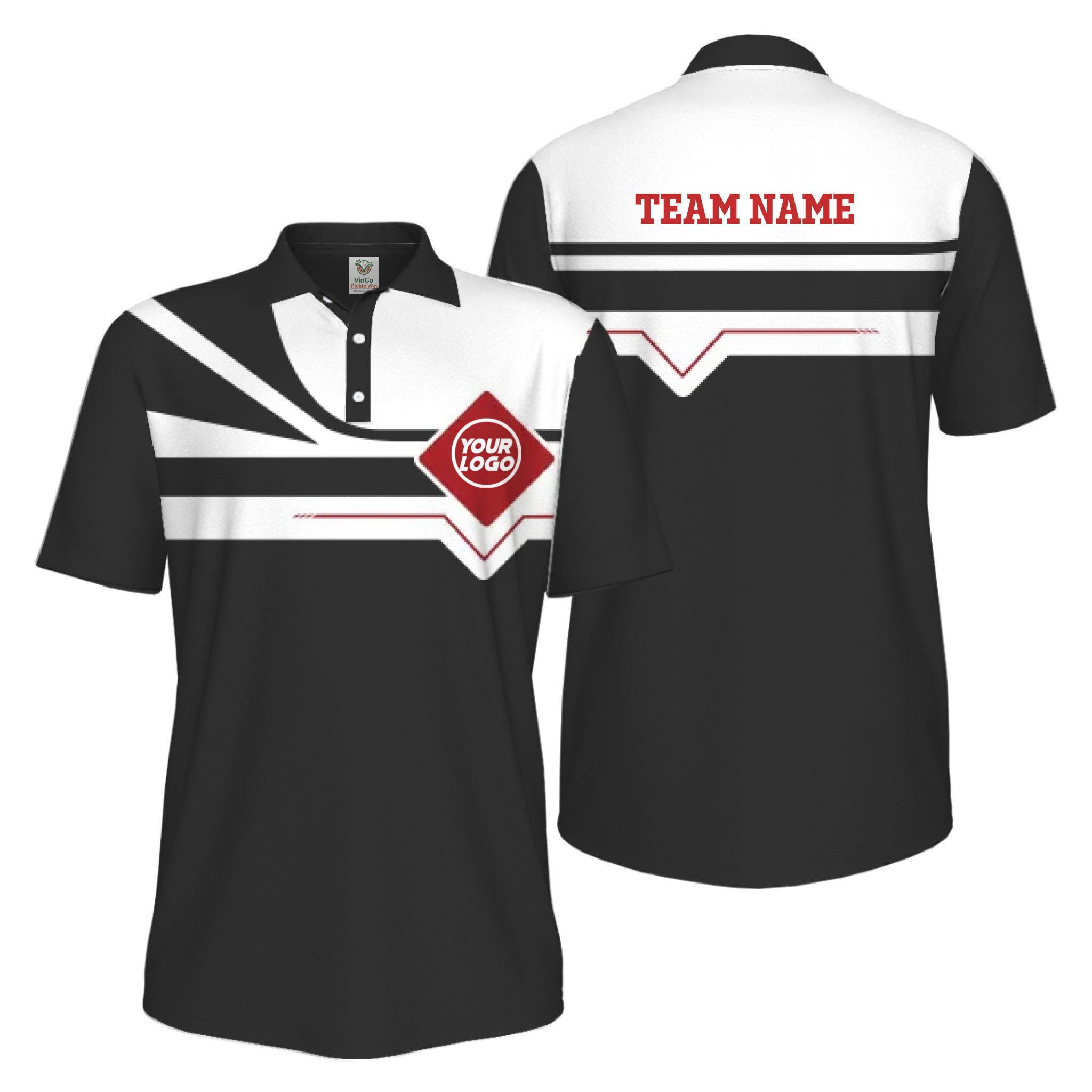 Picklewin Custom Logo And Team Name Sport UV Protection Polo Shirt Men  2