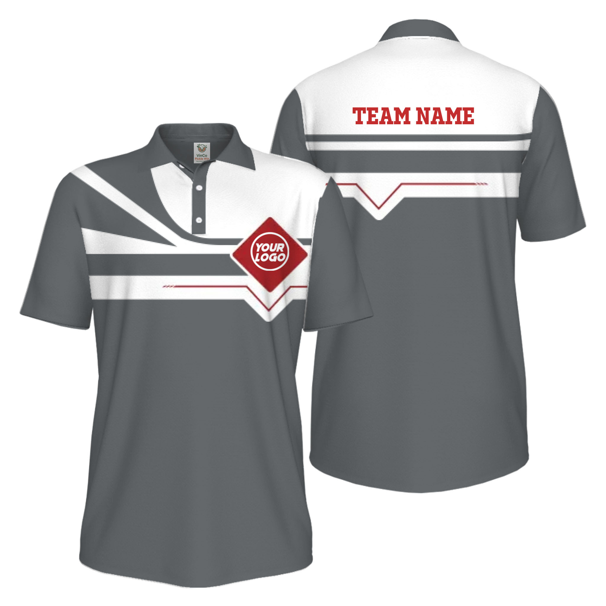 Picklewin Custom Logo And Team Name Sport UV Protection Polo Shirt Men  5