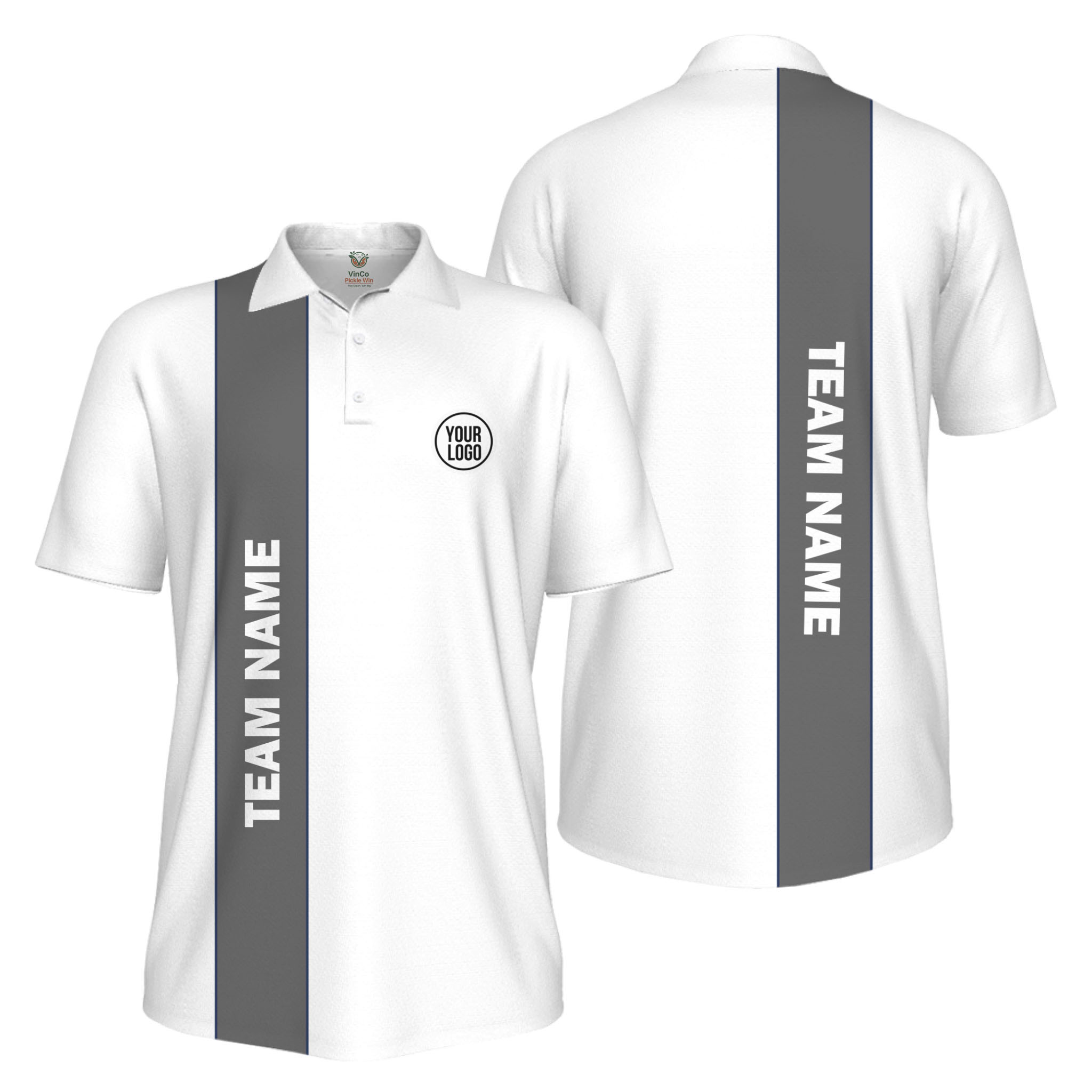 Picklewin Custom Logo And Team Name Sports Uniform Mens Polo Shirt UV Protection  16