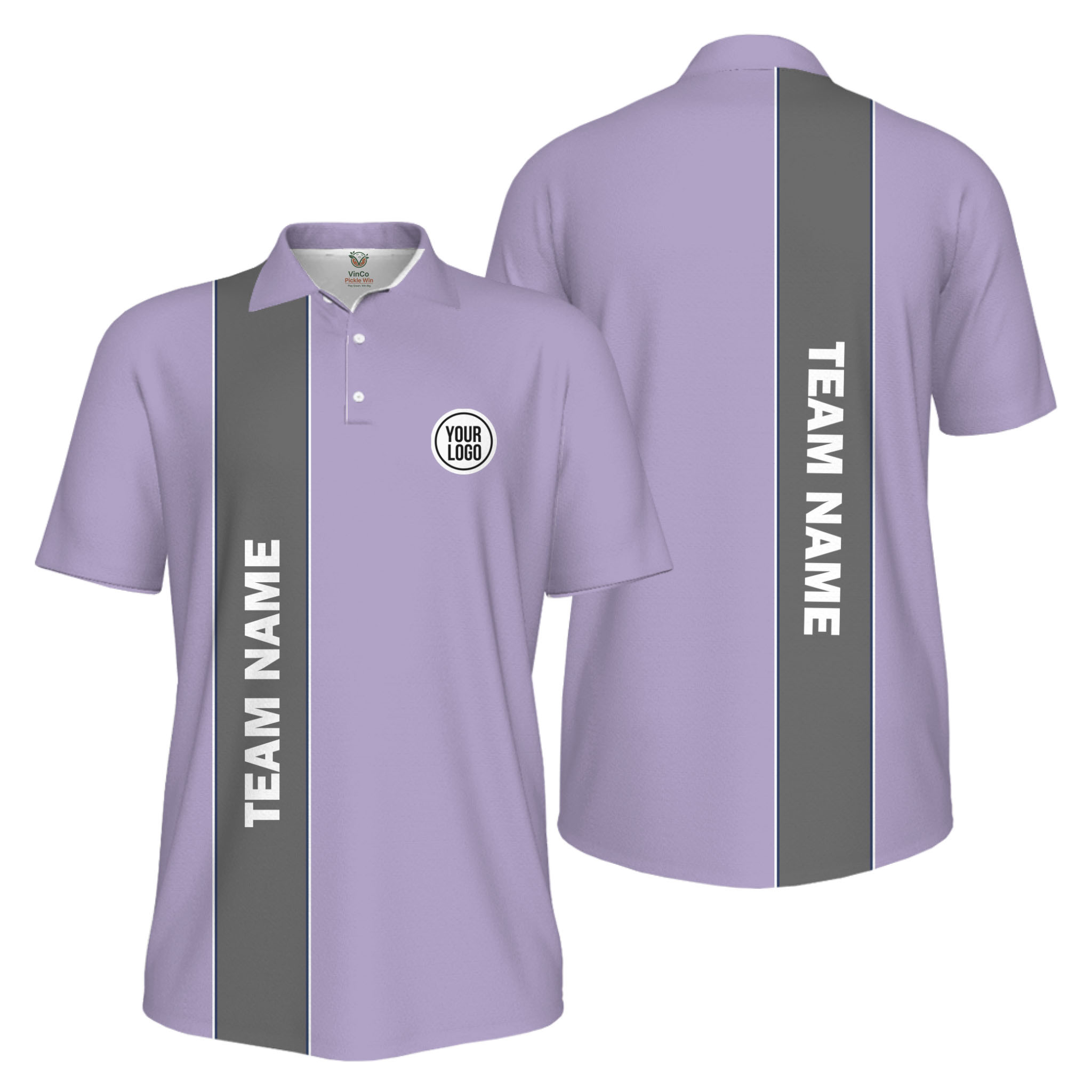 Picklewin Custom Logo And Team Name Sports Uniform Mens Polo Shirt UV Protection  11