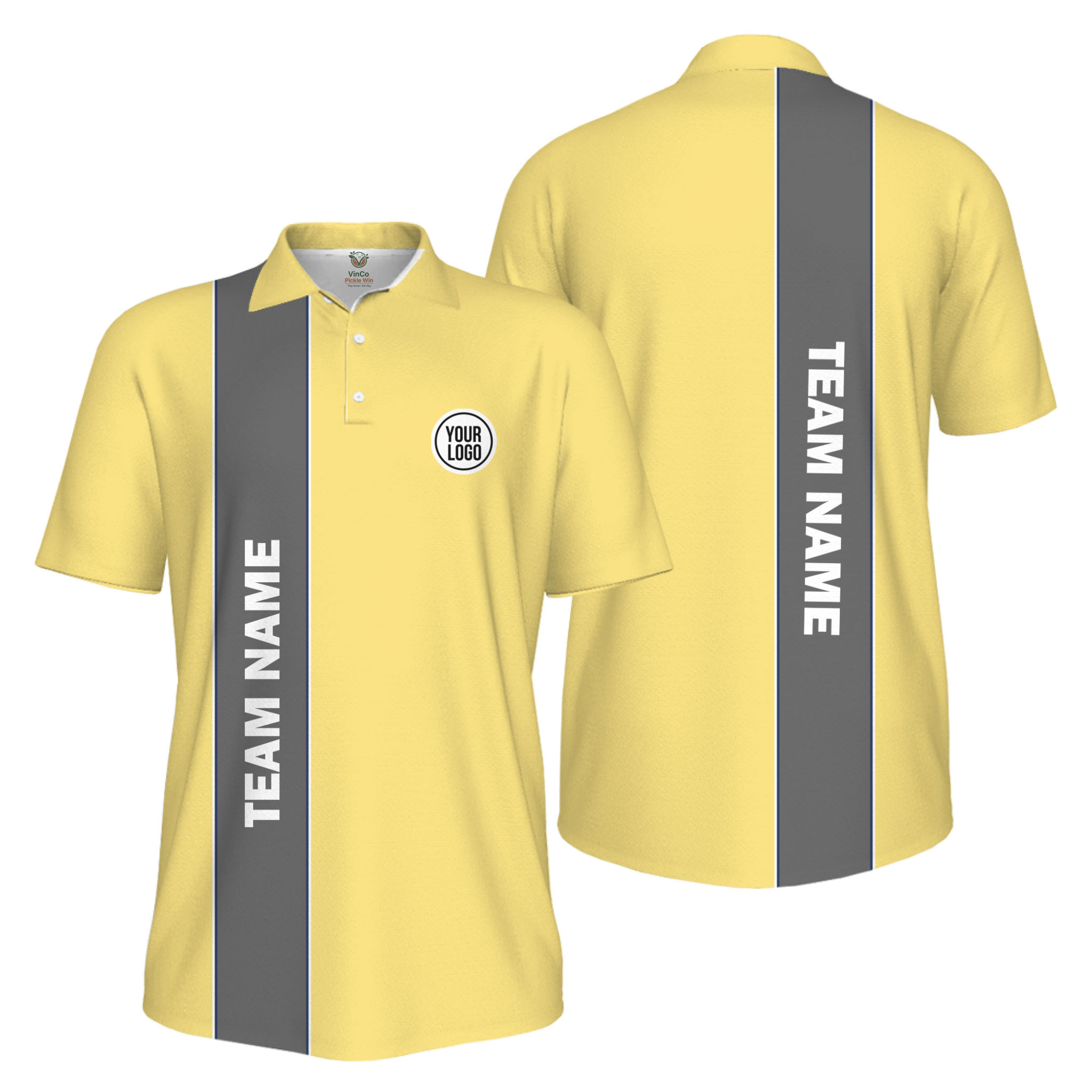 Picklewin Custom Logo And Team Name Sports Uniform Mens Polo Shirt UV Protection  12