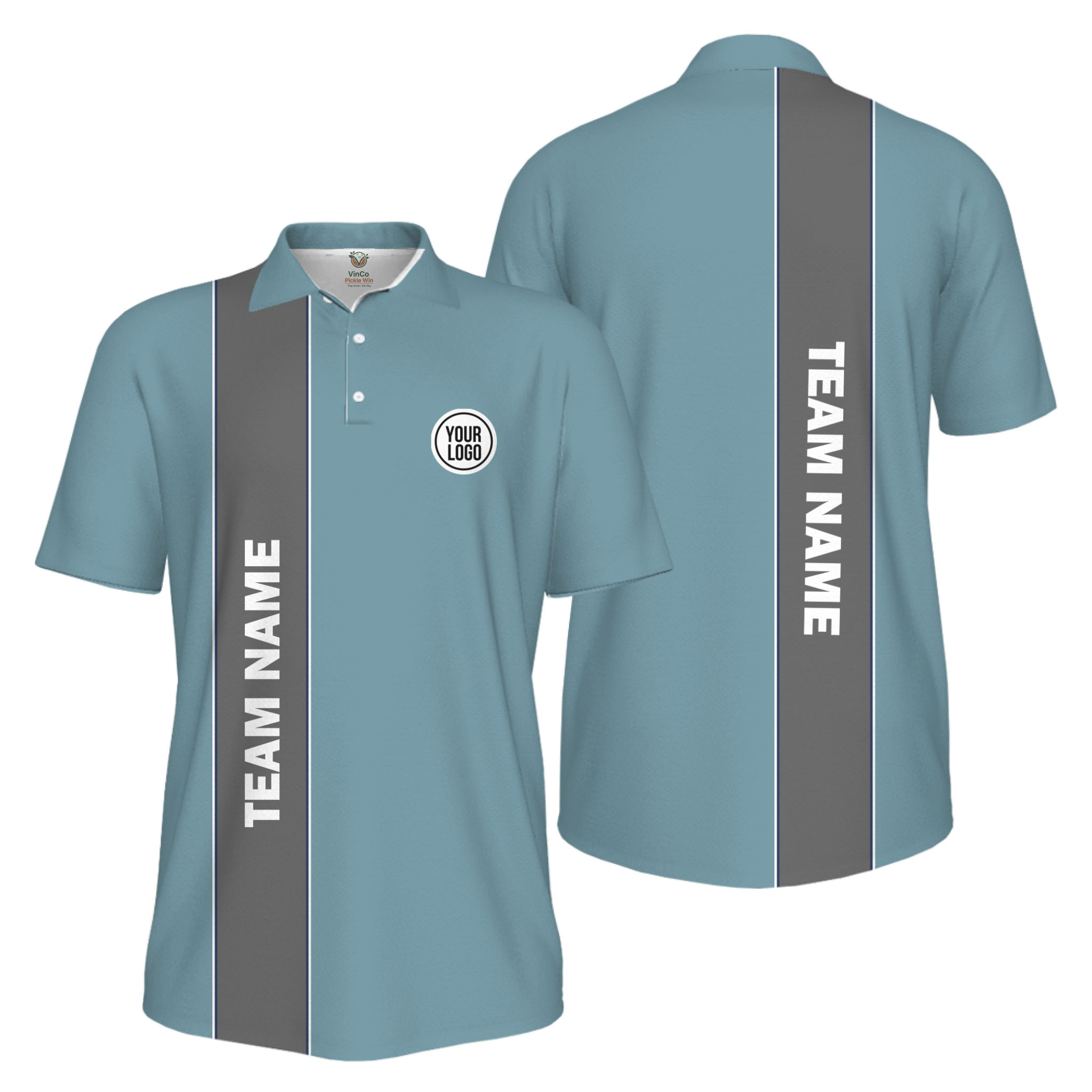 Picklewin Custom Logo And Team Name Sports Uniform Mens Polo Shirt UV Protection  13