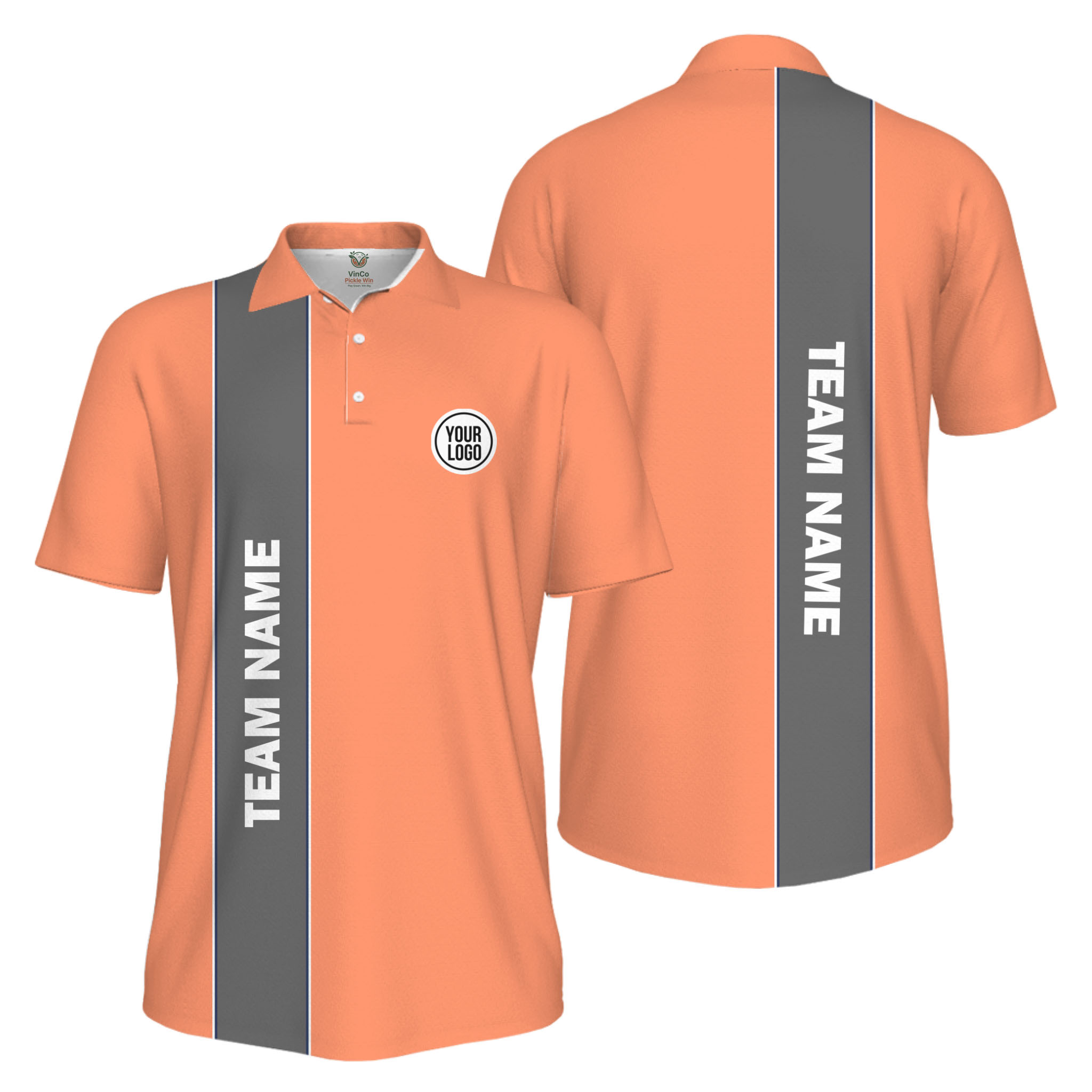 Picklewin Custom Logo And Team Name Sports Uniform Mens Polo Shirt UV Protection  15