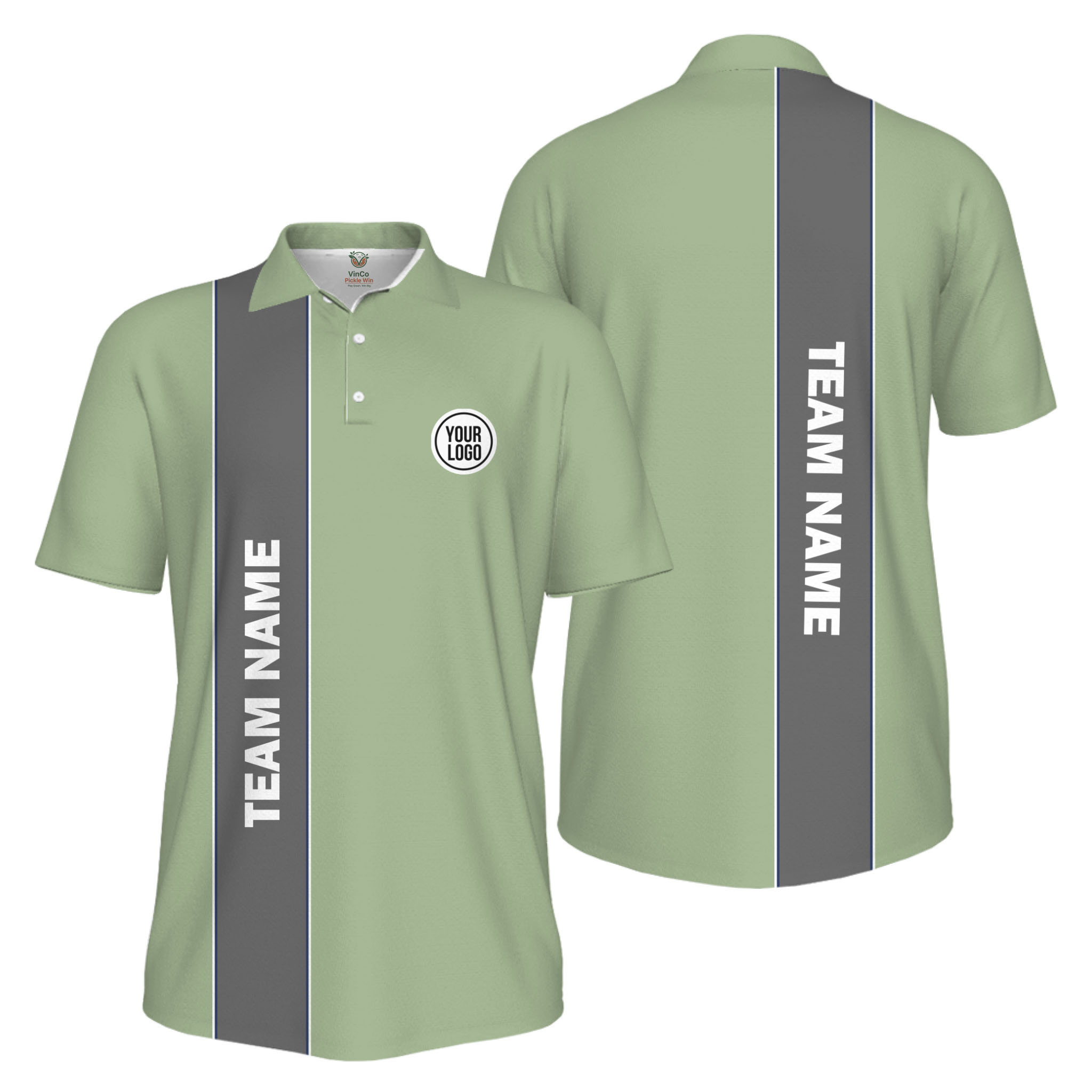 Picklewin Custom Logo And Team Name Sports Uniform Mens Polo Shirt UV Protection  3