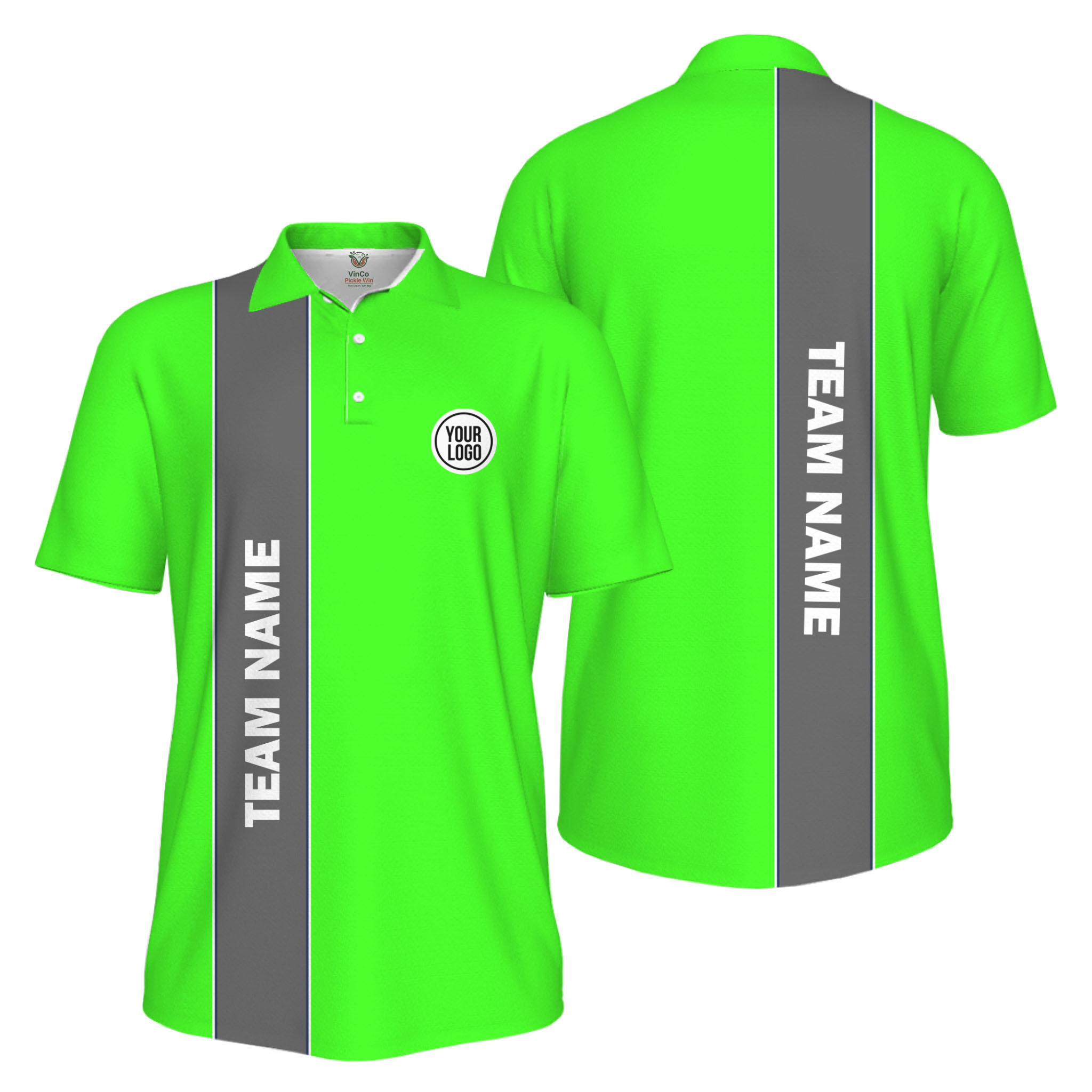 Picklewin Custom Logo And Team Name Sports Uniform Mens Polo Shirt UV Protection  8