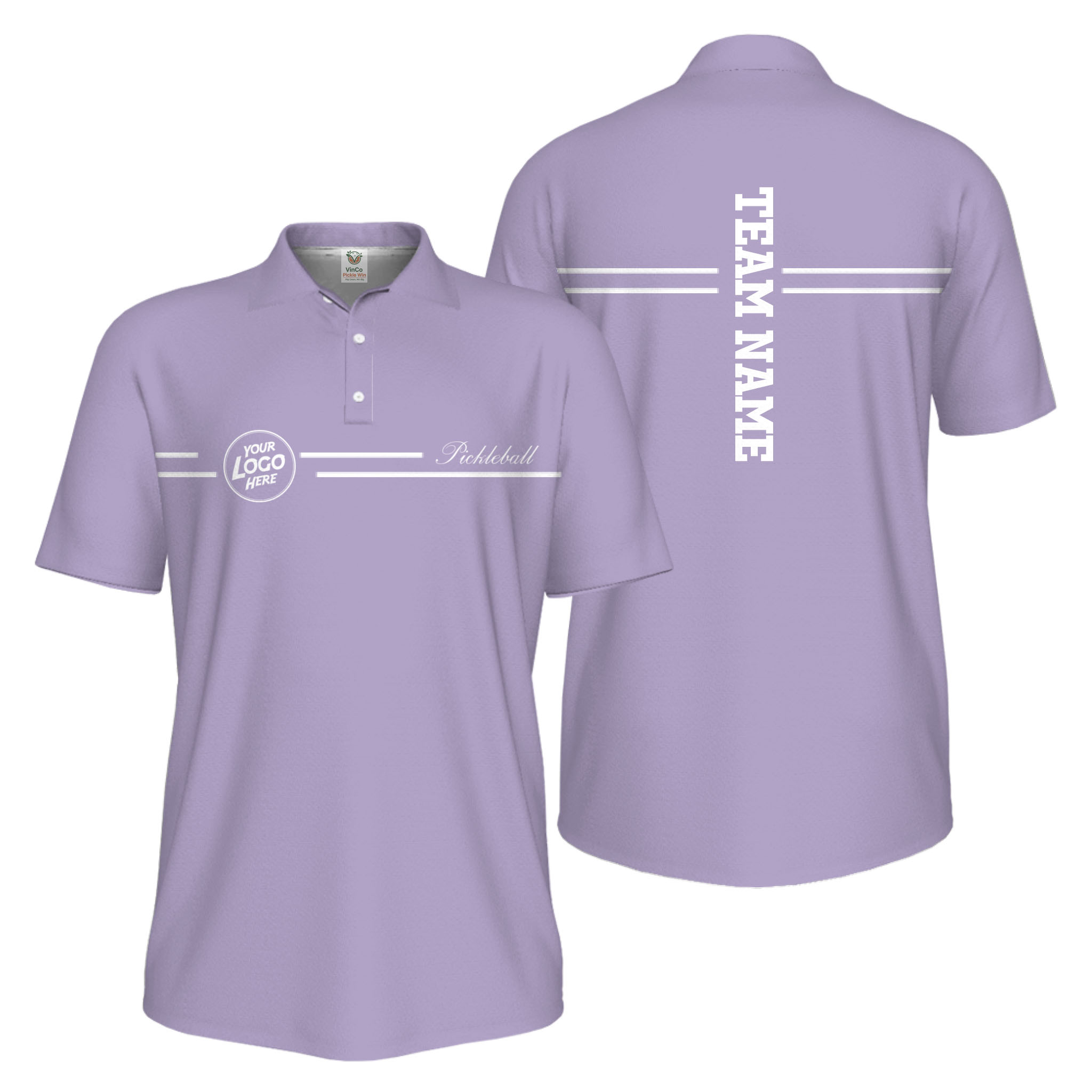 Picklewin Custom Logo And Vertical Name Men Sport Polo Shirt Live Preview  11