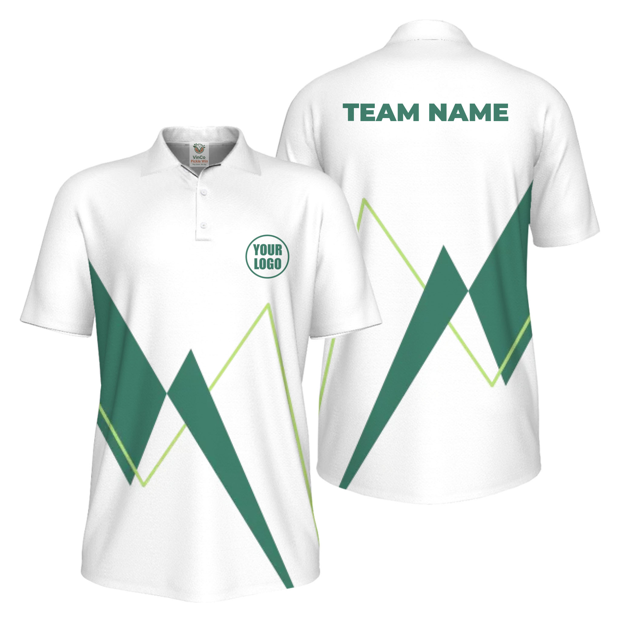 Picklewin Custom Logo Sporty Motion Polo Shirt For Men UV Protection 2