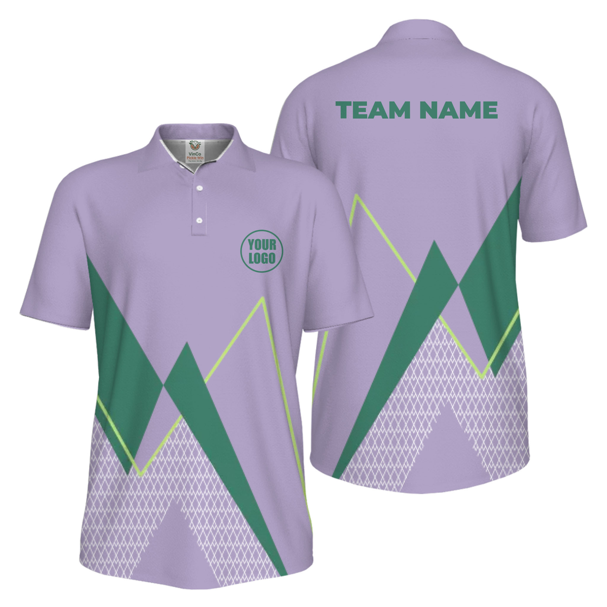 Picklewin Custom Logo Sporty Motion Polo Shirt For Men UV Protection 14