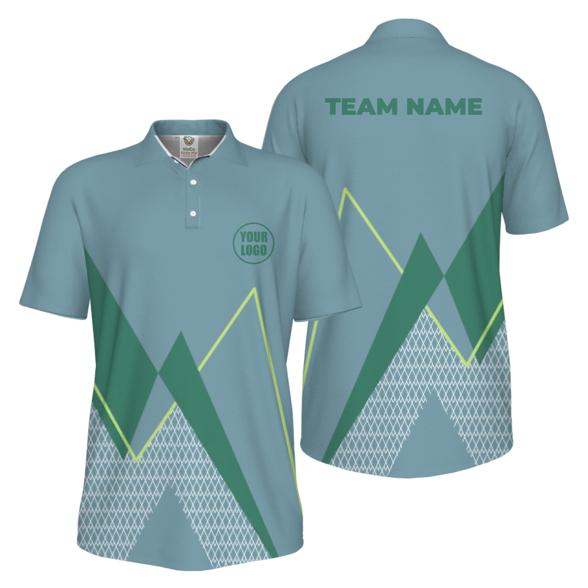 Picklewin Custom Logo Sporty Motion Polo Shirt For Men UV Protection 6