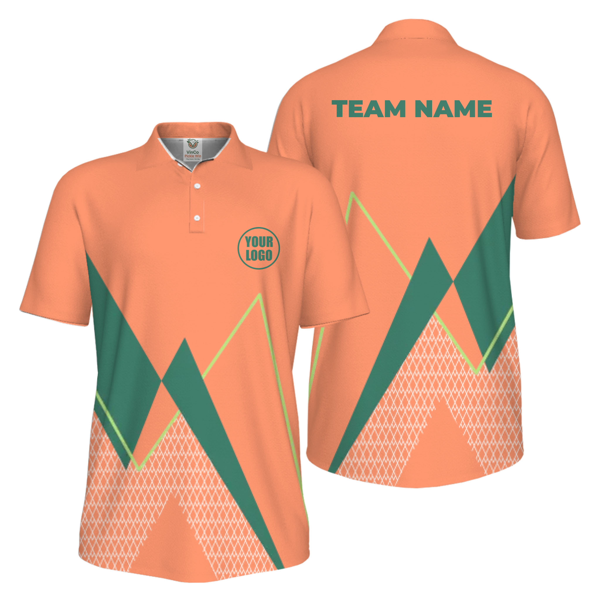 Picklewin Custom Logo Sporty Motion Polo Shirt For Men UV Protection 17