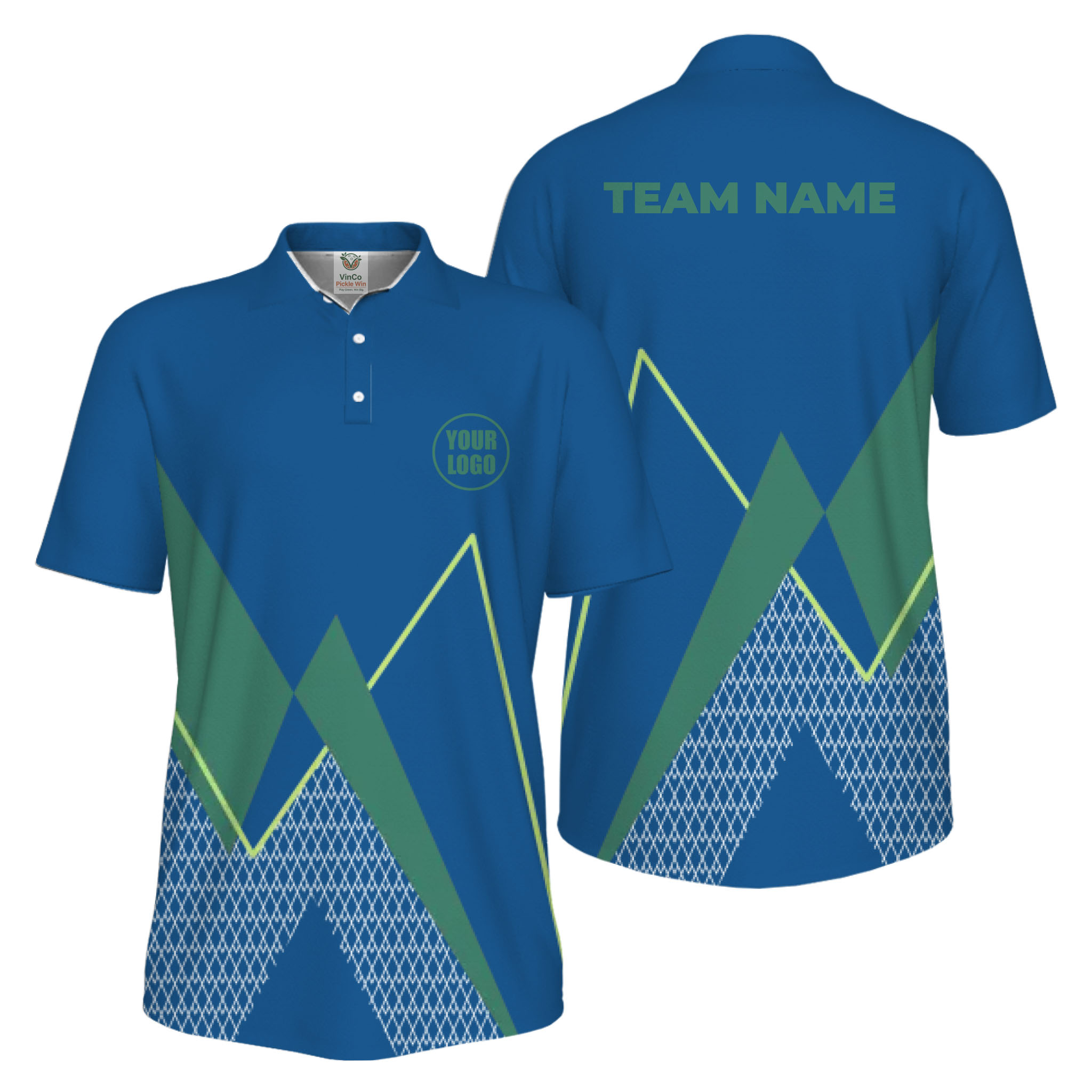 Picklewin Custom Logo Sporty Motion Polo Shirt For Men UV Protection 7
