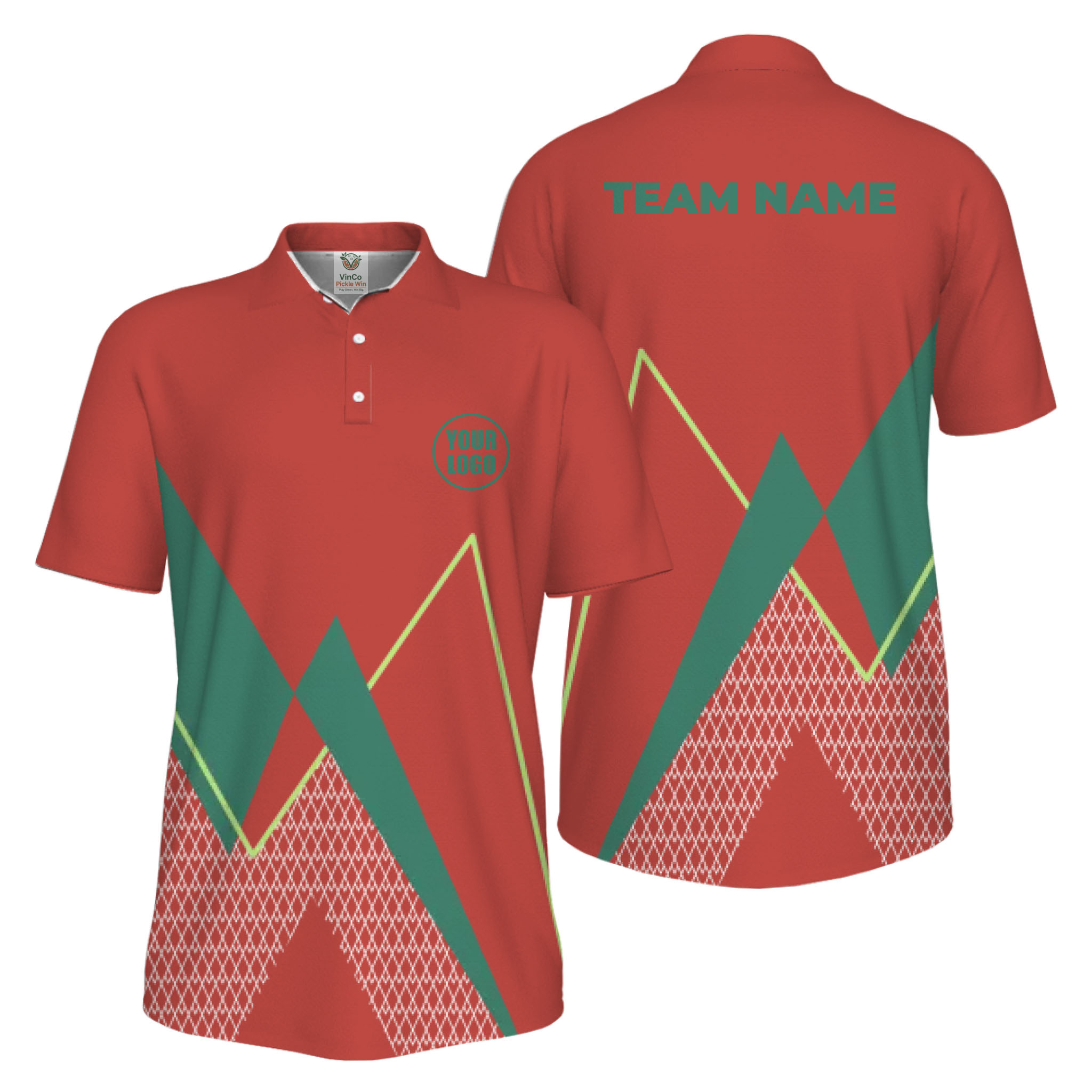 Picklewin Custom Logo Sporty Motion Polo Shirt For Men UV Protection 8