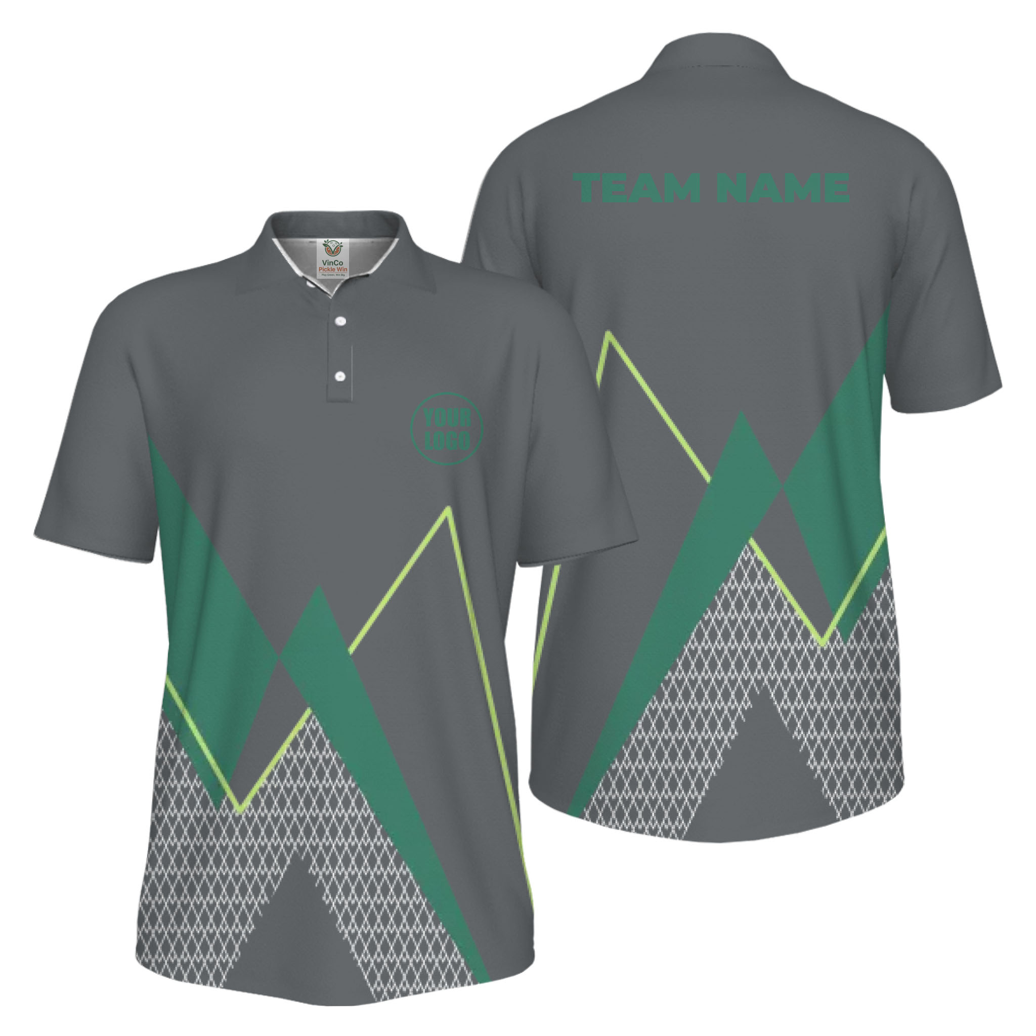 Picklewin Custom Logo Sporty Motion Polo Shirt For Men UV Protection 4