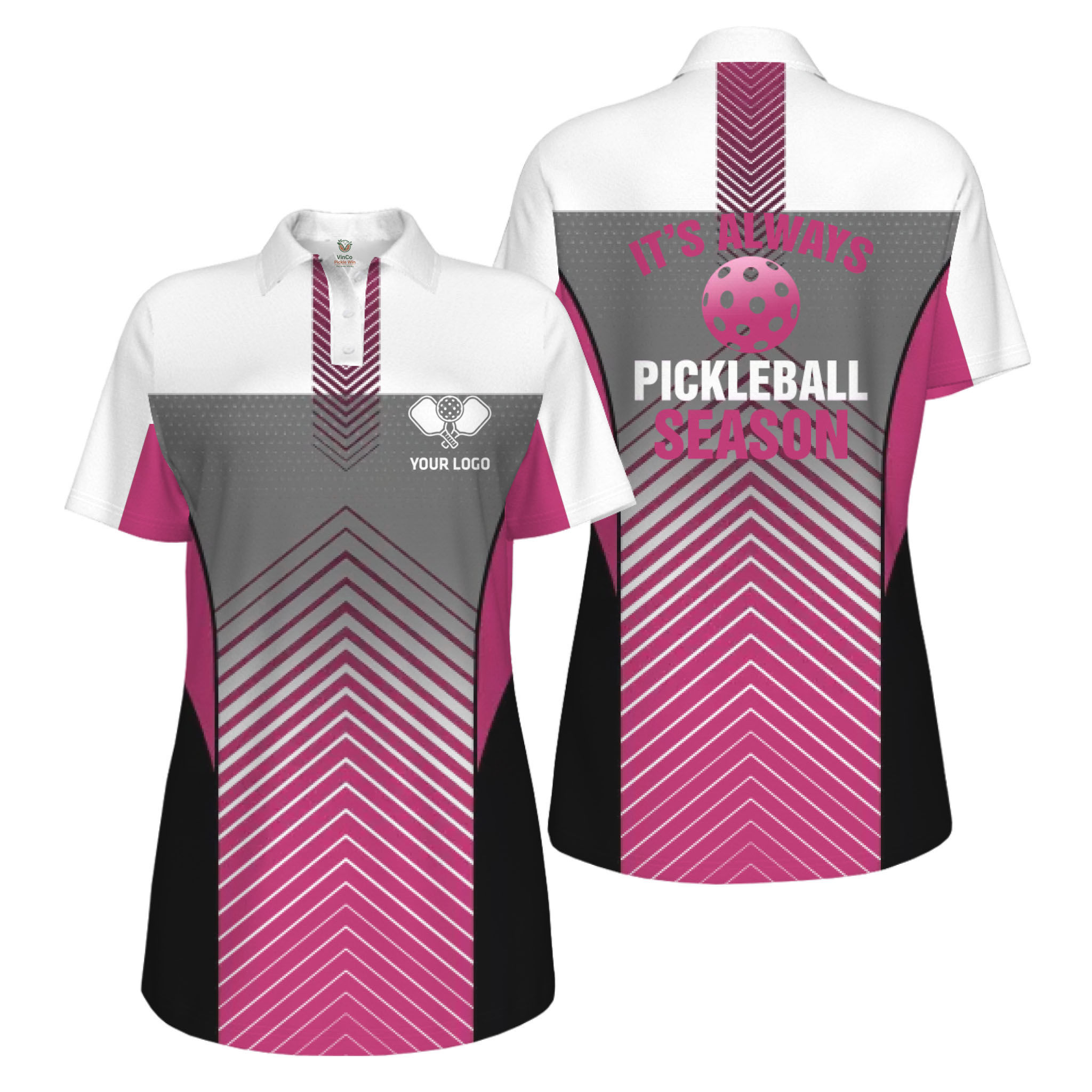 Picklewin Custom Pickleball Season Polo Shirt For Women Live Preview Picklewin Custom Pickleball Season Polo Shirt For Women Live Preview 2