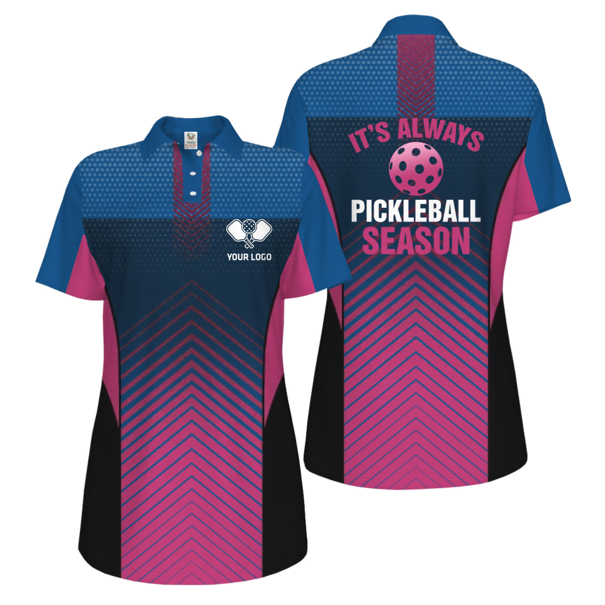 Picklewin Custom Pickleball Season Polo Shirt For Women Live Preview Picklewin Custom Pickleball Season Polo Shirt For Women Live Preview 5