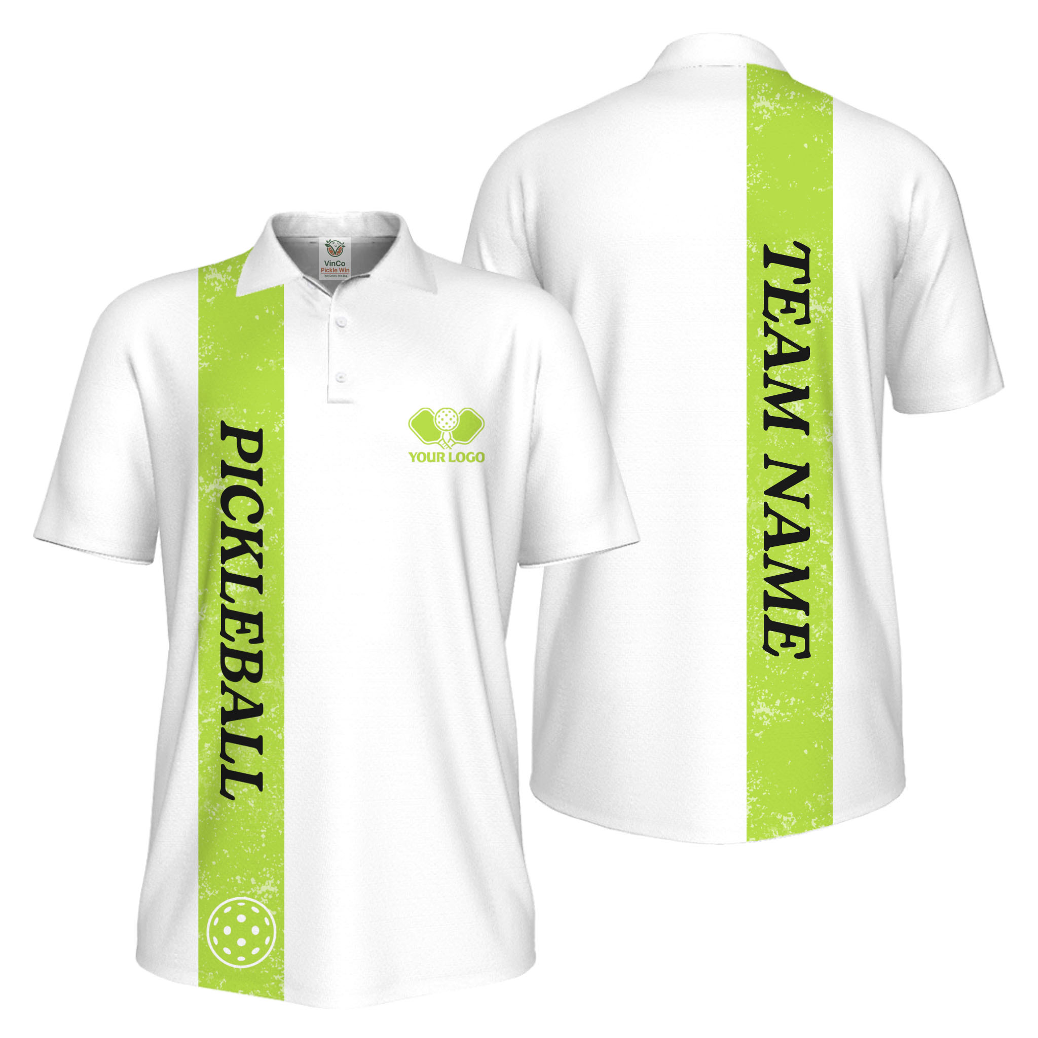 Picklewin Custom Polo With Vertical Name UV Protection Men Pickleball Polo Shirt  5