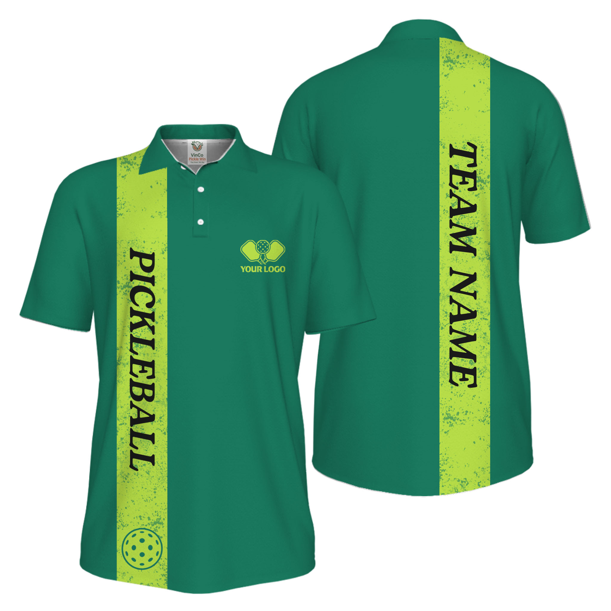 Picklewin Custom Polo With Vertical Name UV Protection Men Pickleball Polo Shirt  6