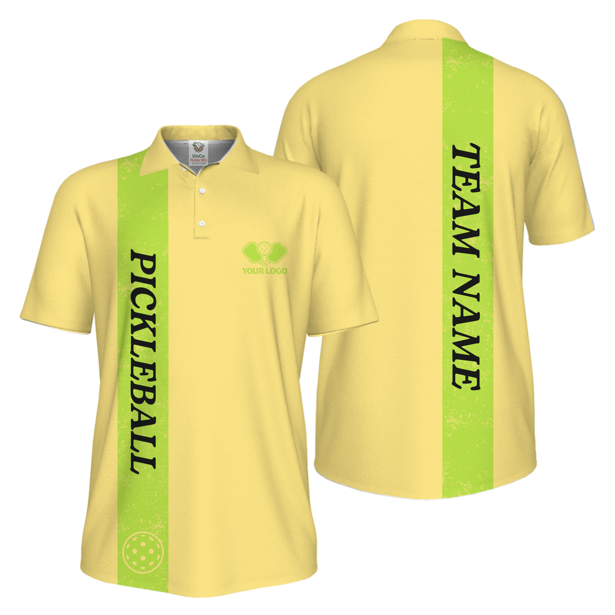 Picklewin Custom Polo With Vertical Name UV Protection Men Pickleball Polo Shirt  13