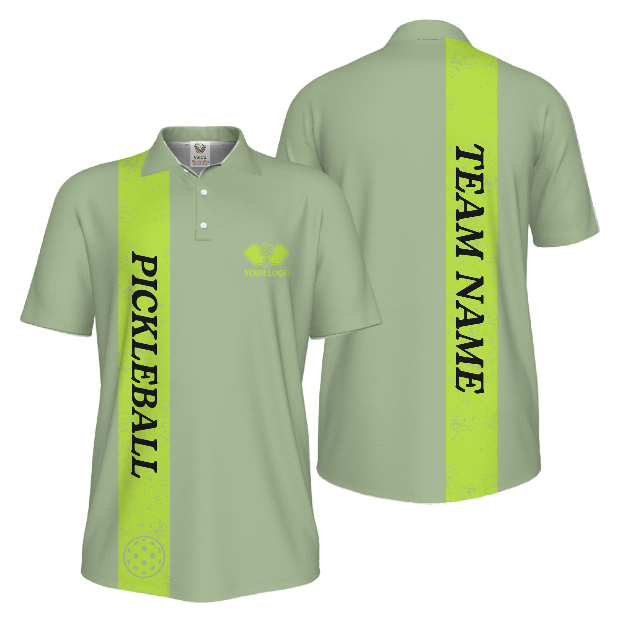 Picklewin Custom Polo With Vertical Name UV Protection Men Pickleball Polo Shirt  8