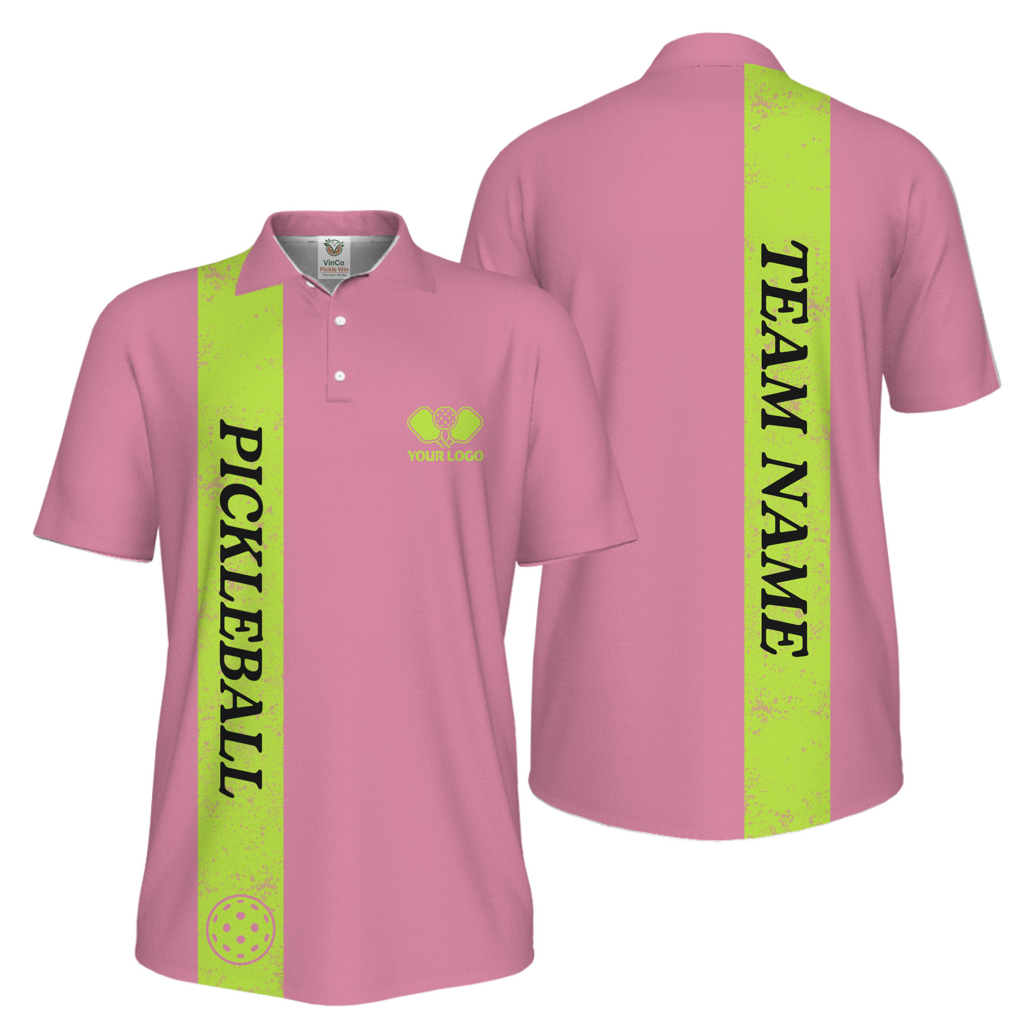 Picklewin Custom Polo With Vertical Name UV Protection Men Pickleball Polo Shirt  9