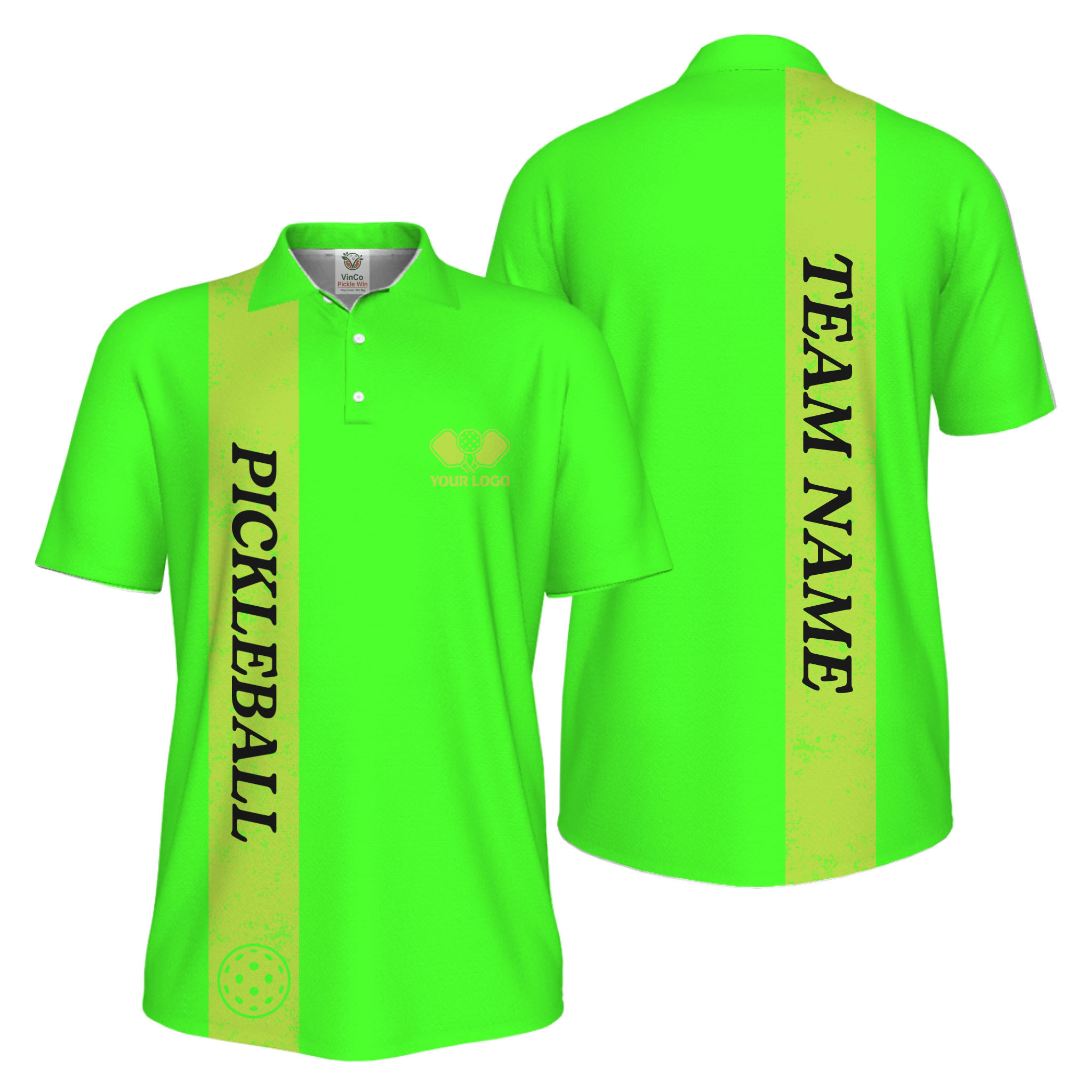 Picklewin Custom Polo With Vertical Name UV Protection Men Pickleball Polo Shirt  10