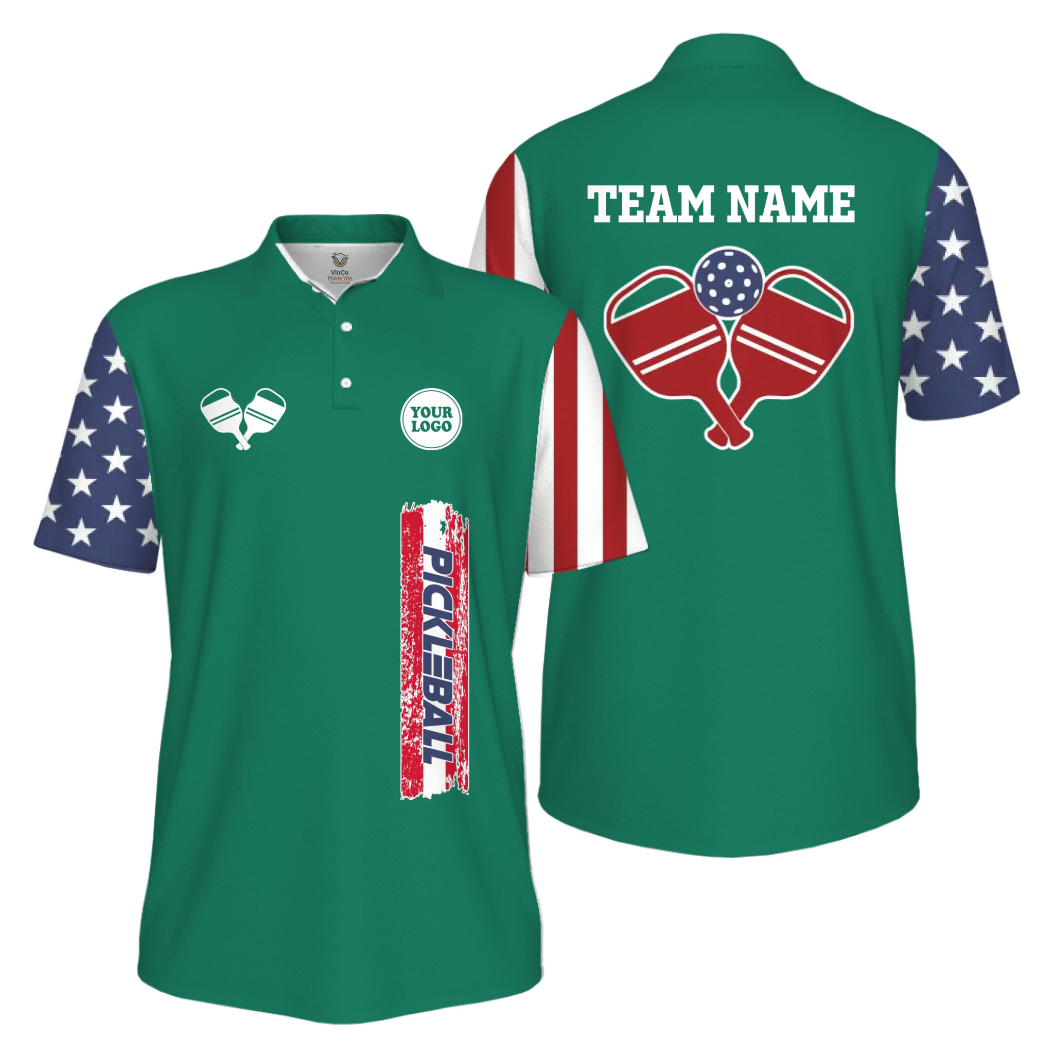 Picklewin Custom UV Protection Men Patriotic Polo Shirt With Pickleball Logo Picklewin Custom UV Protection Men Patriotic Polo Shirt With Pickleball Logo 11