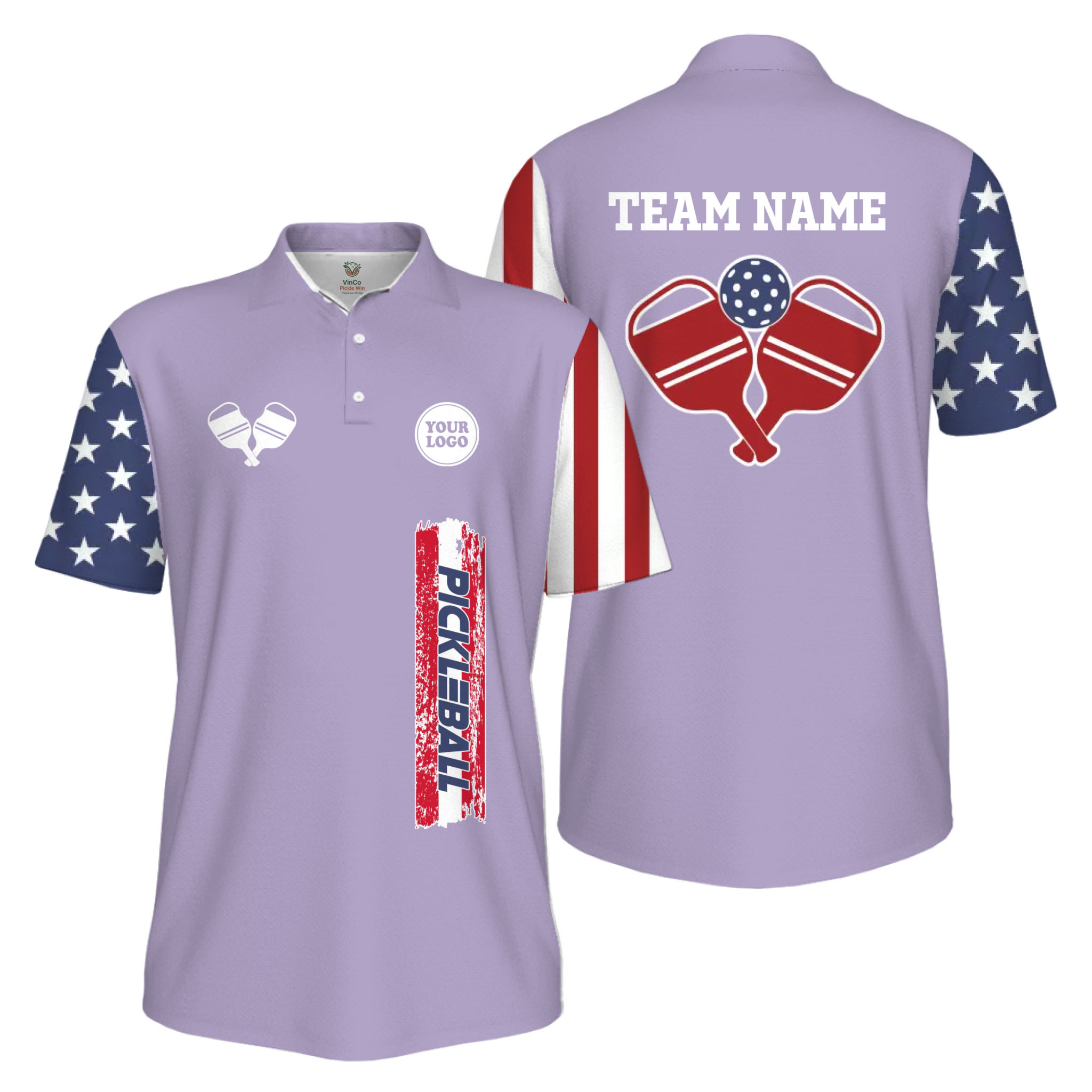 Picklewin Custom UV Protection Men Patriotic Polo Shirt With Pickleball Logo Picklewin Custom UV Protection Men Patriotic Polo Shirt With Pickleball Logo 12