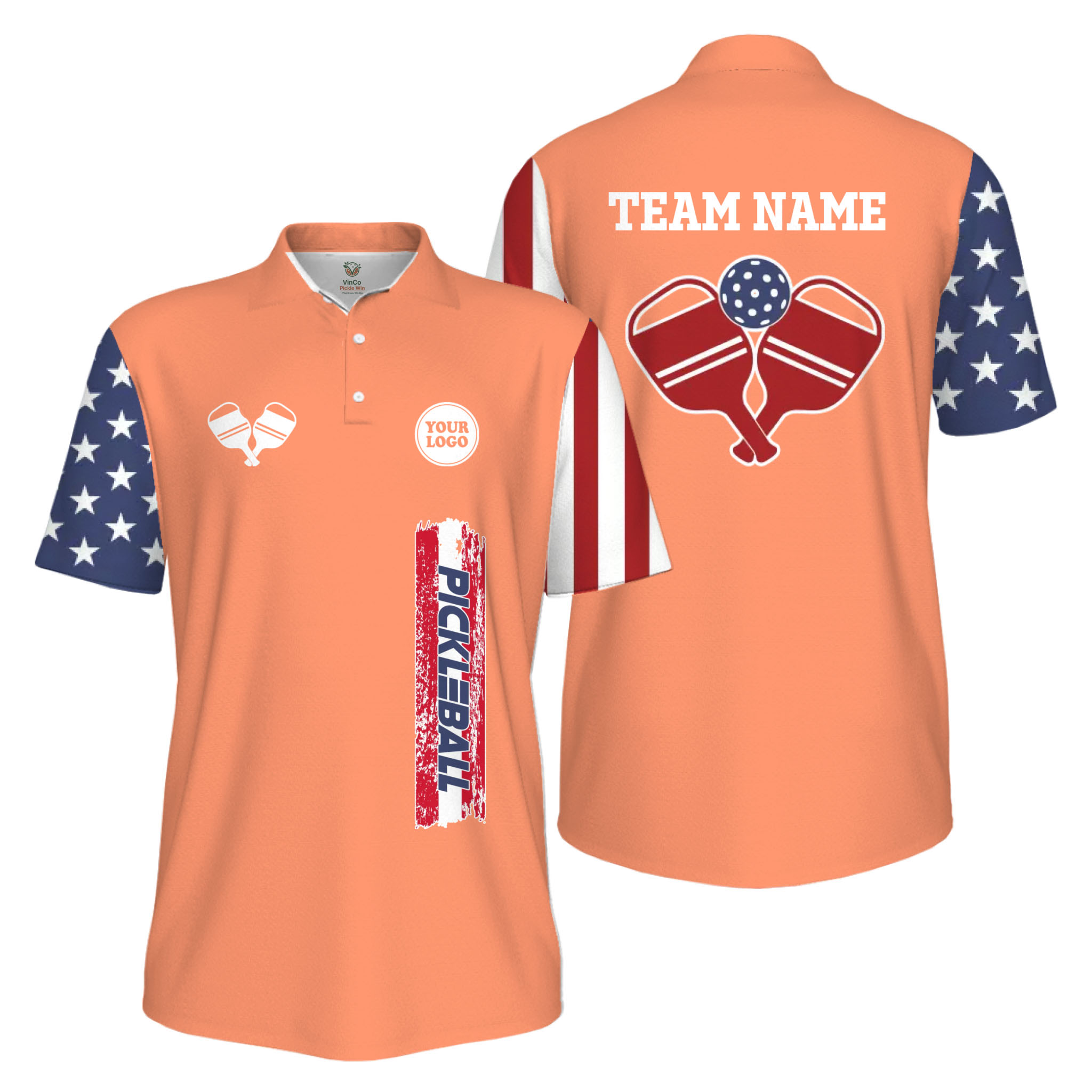 Picklewin Custom UV Protection Men Patriotic Polo Shirt With Pickleball Logo Picklewin Custom UV Protection Men Patriotic Polo Shirt With Pickleball Logo 16