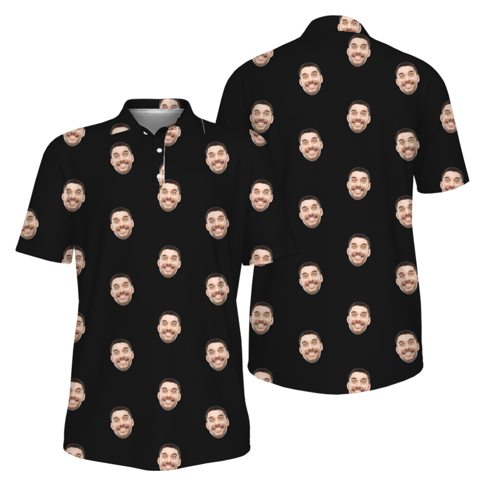 Picklewin Father Day Gift Custom Faces Pickleball UV Protection Polo Shirt 14