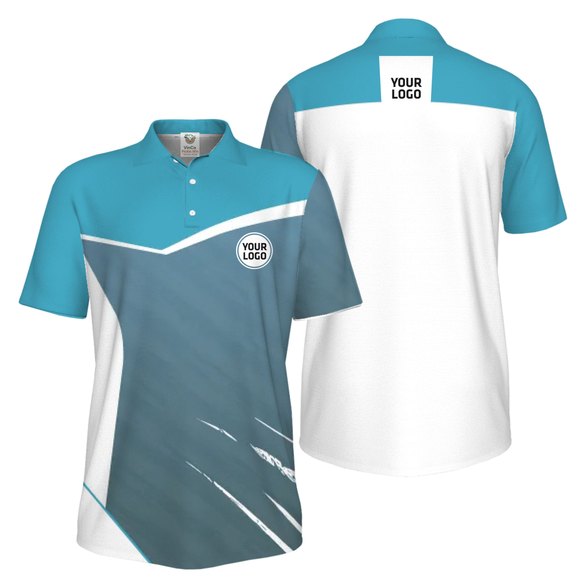 Picklewin Geometric Custom Logo UV Protection Men Polo Shirt Bulk Order  7