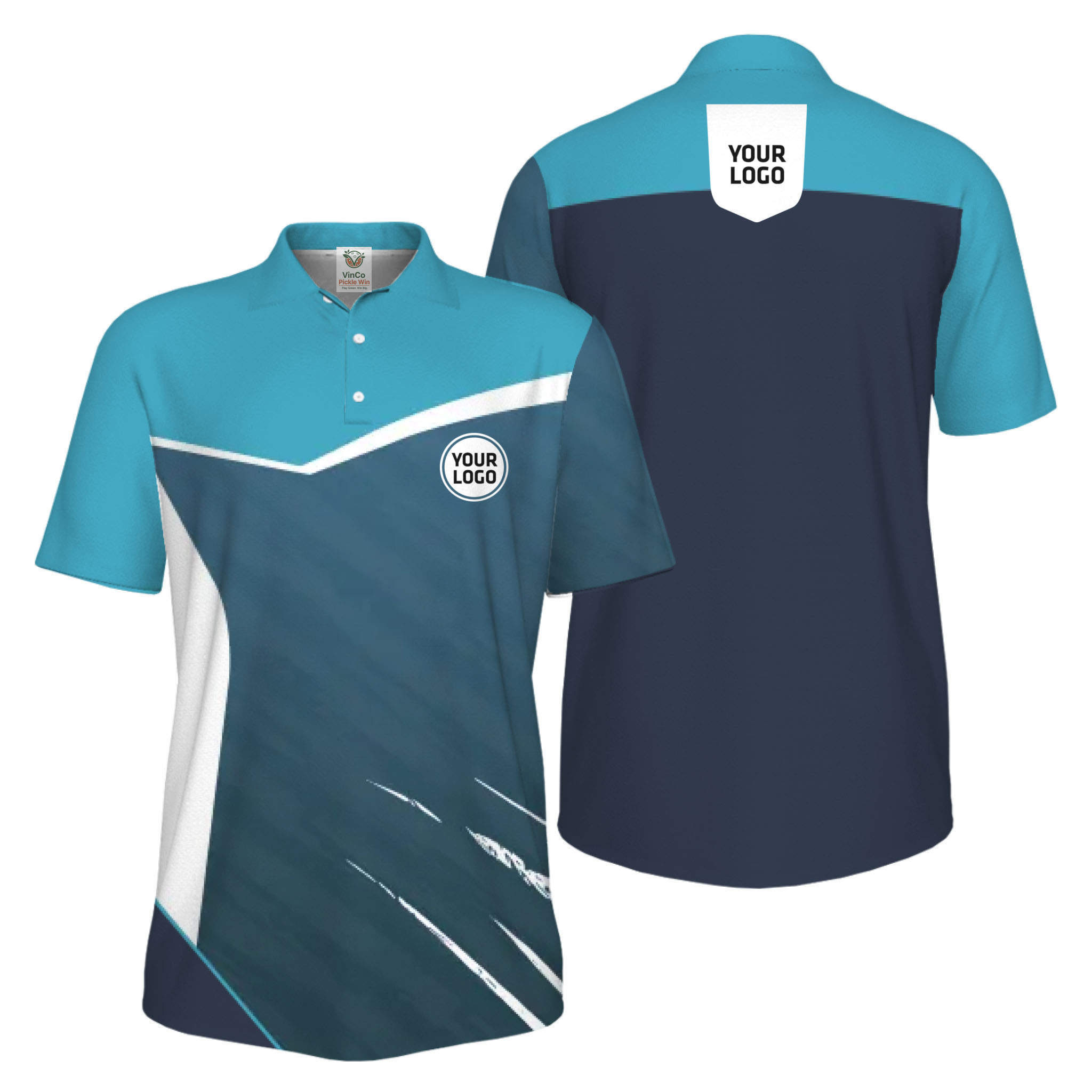 Picklewin Geometric Custom Logo UV Protection Men Polo Shirt Bulk Order  4