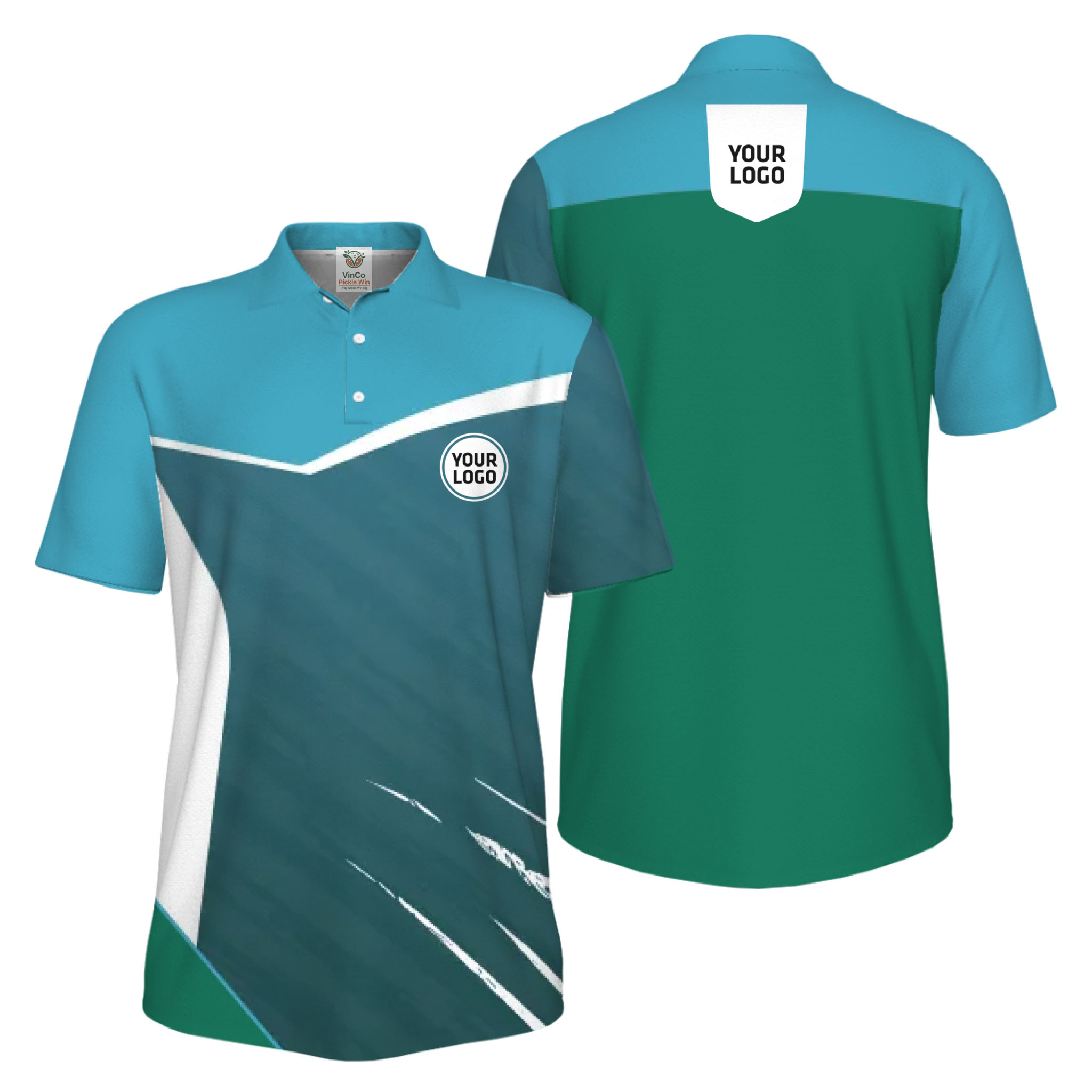 Picklewin Geometric Custom Logo UV Protection Men Polo Shirt Bulk Order  12