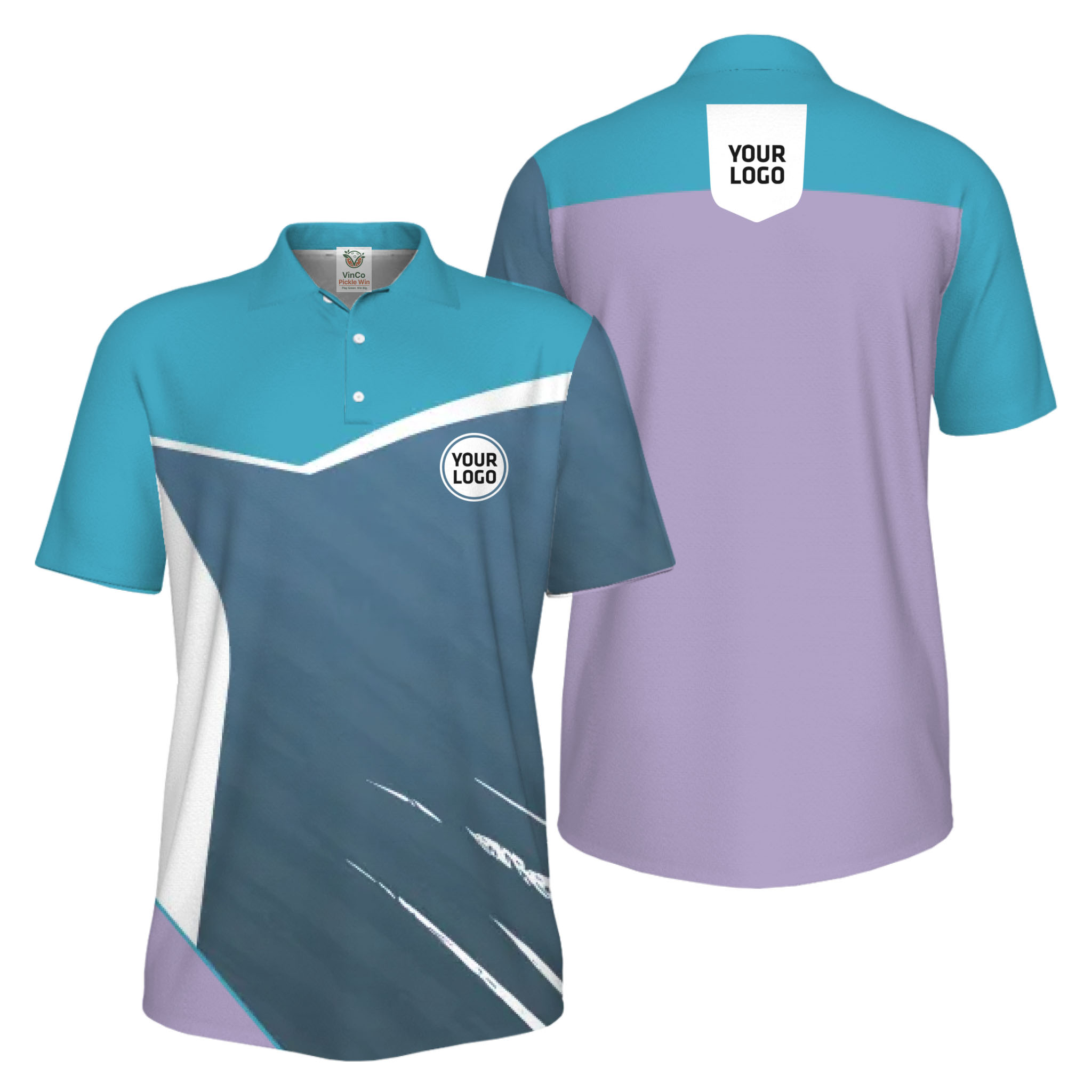 Picklewin Geometric Custom Logo UV Protection Men Polo Shirt Bulk Order  13