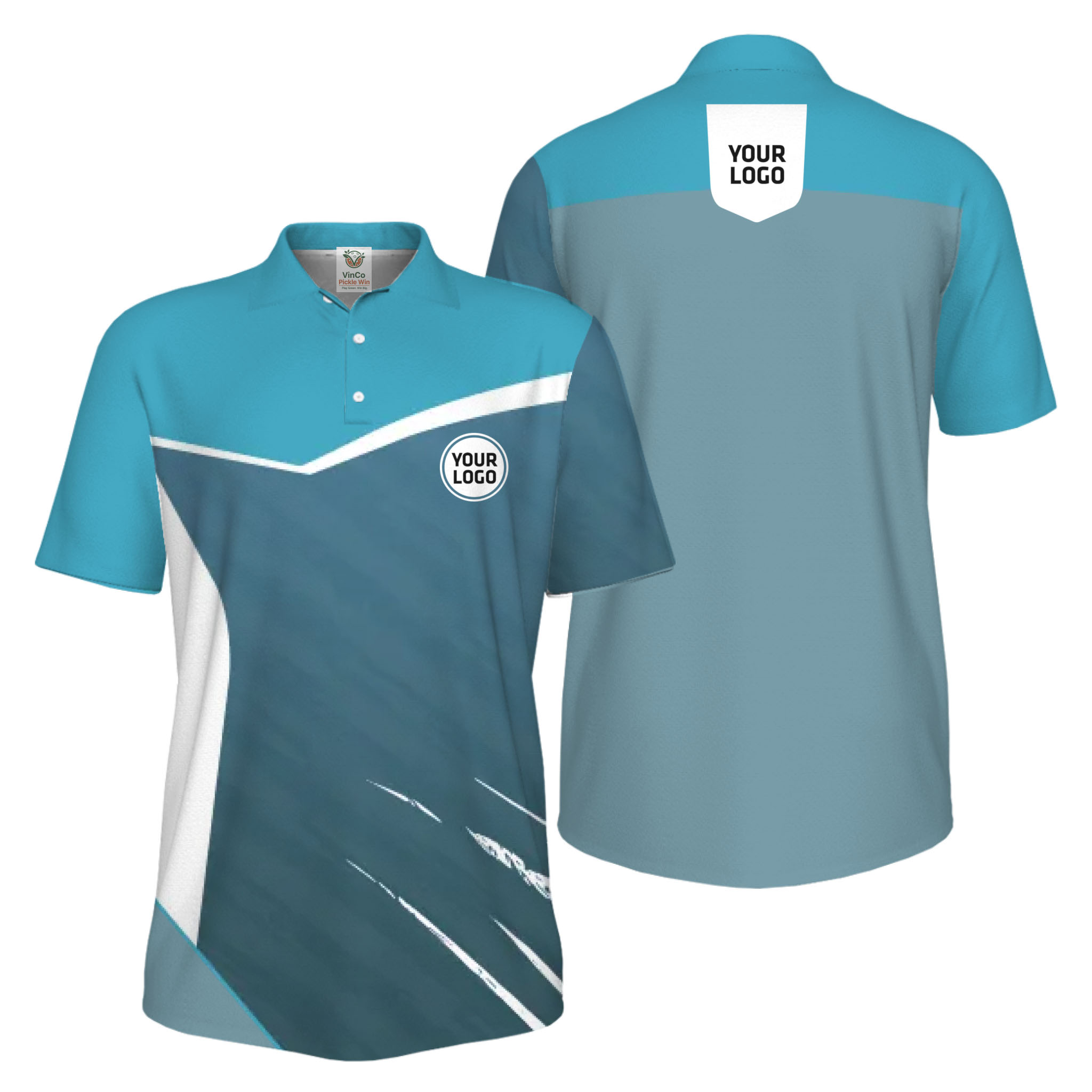 Picklewin Geometric Custom Logo UV Protection Men Polo Shirt Bulk Order  6