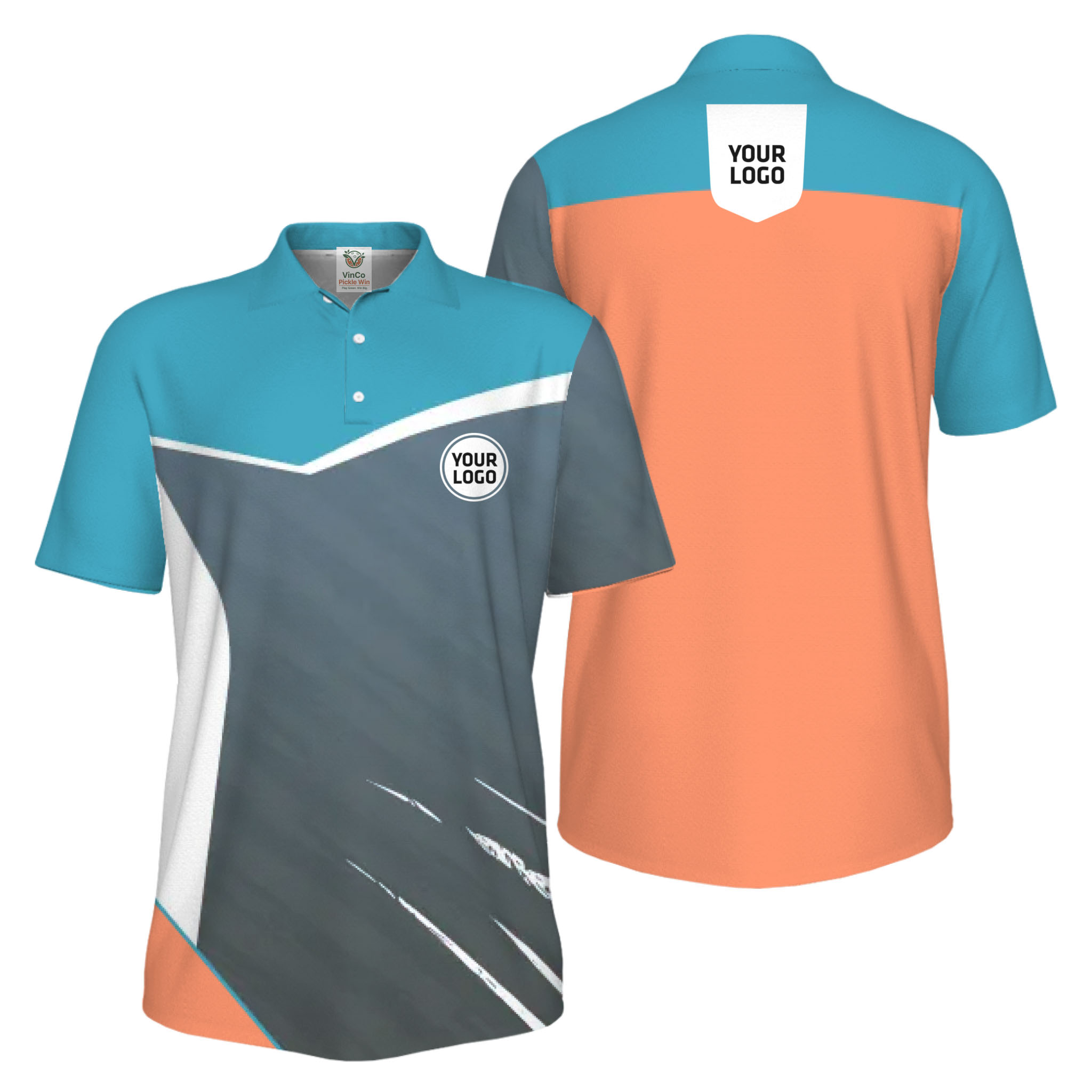 Picklewin Geometric Custom Logo UV Protection Men Polo Shirt Bulk Order  16