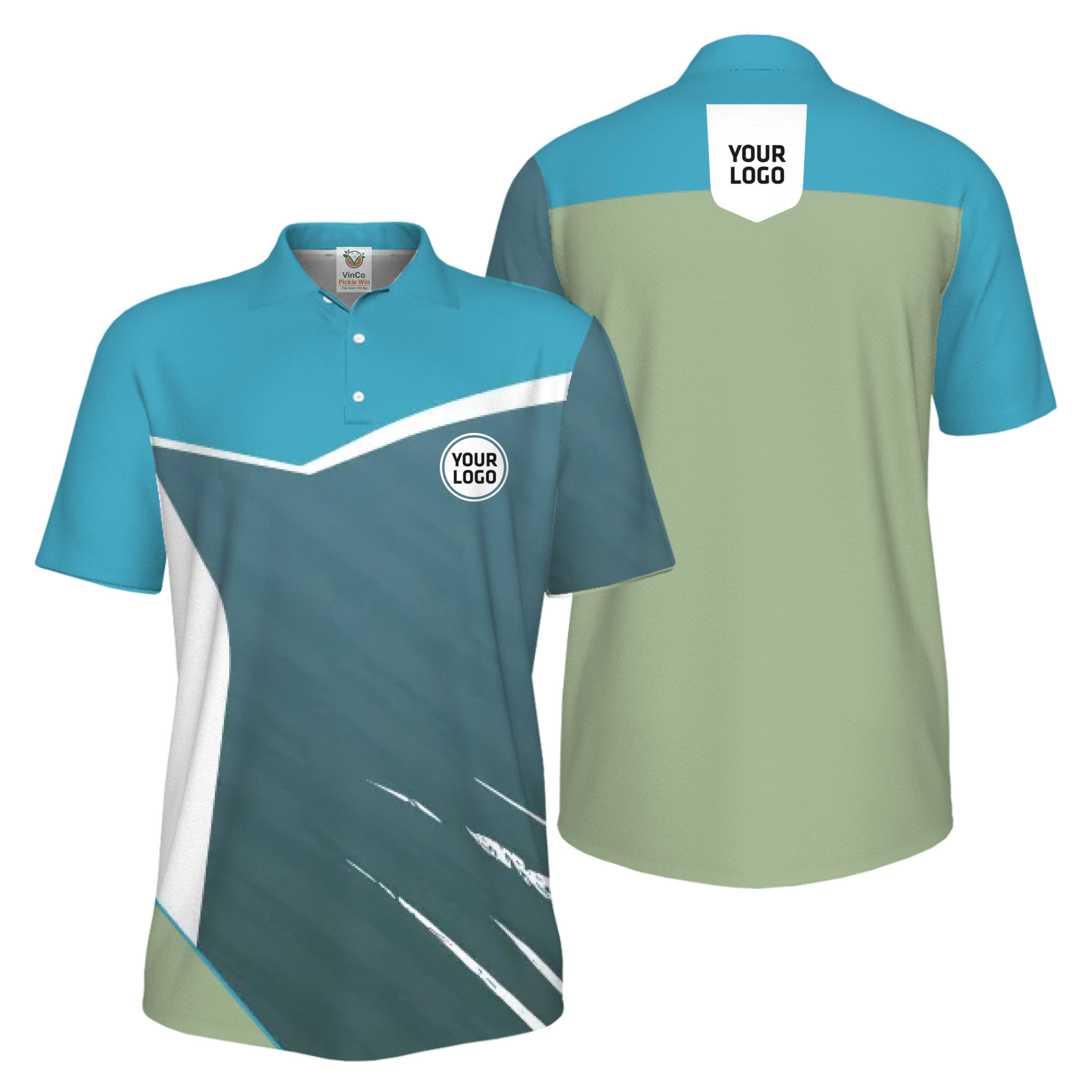 Picklewin Geometric Custom Logo UV Protection Men Polo Shirt Bulk Order  8